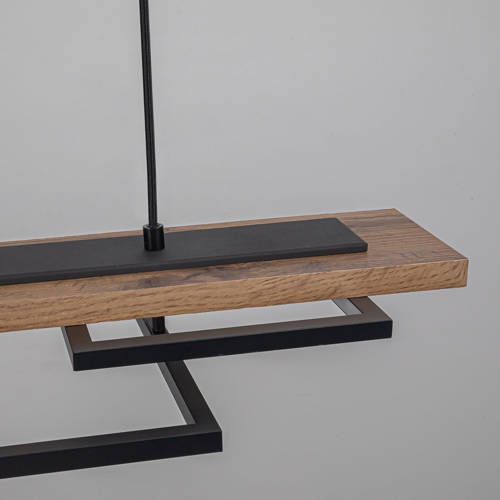 3/5-Light Integrated LED Linear Wood Chandelier Kitchen Island Pendant Light