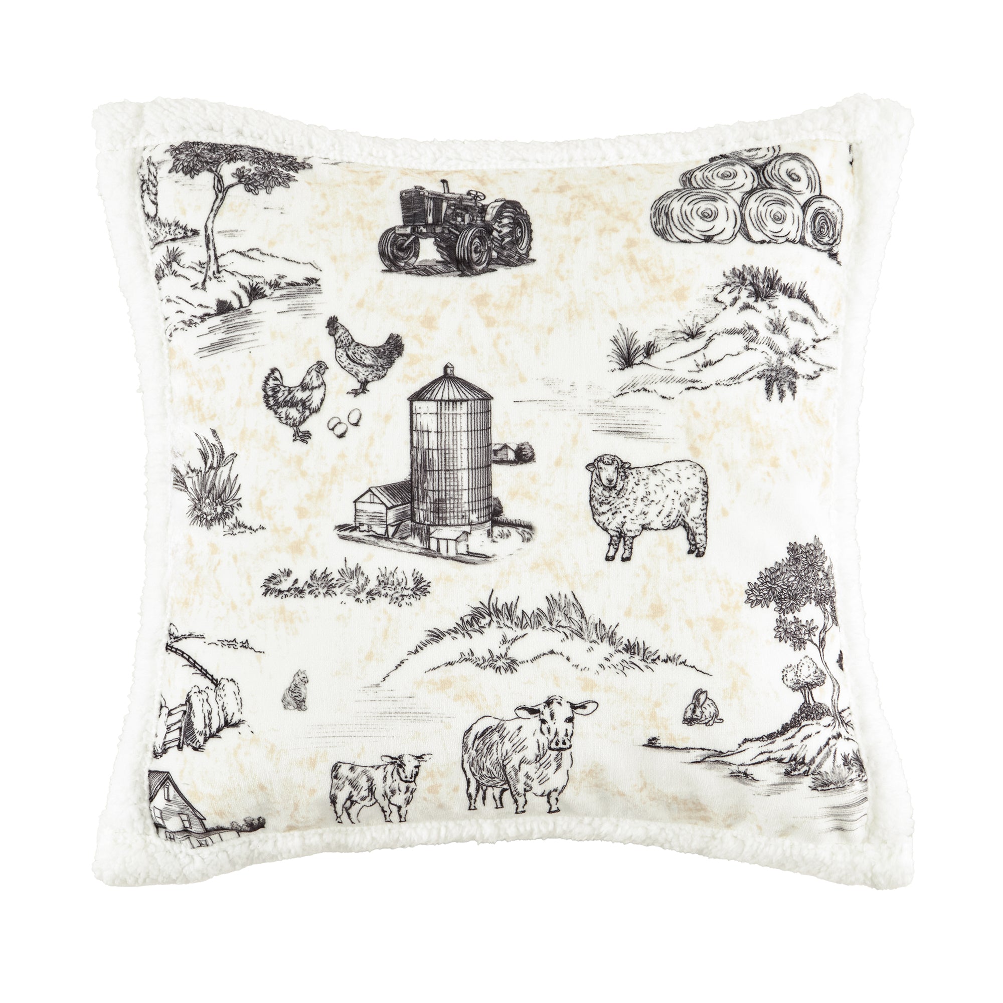 Farm Life Campfire Sherpa Throw