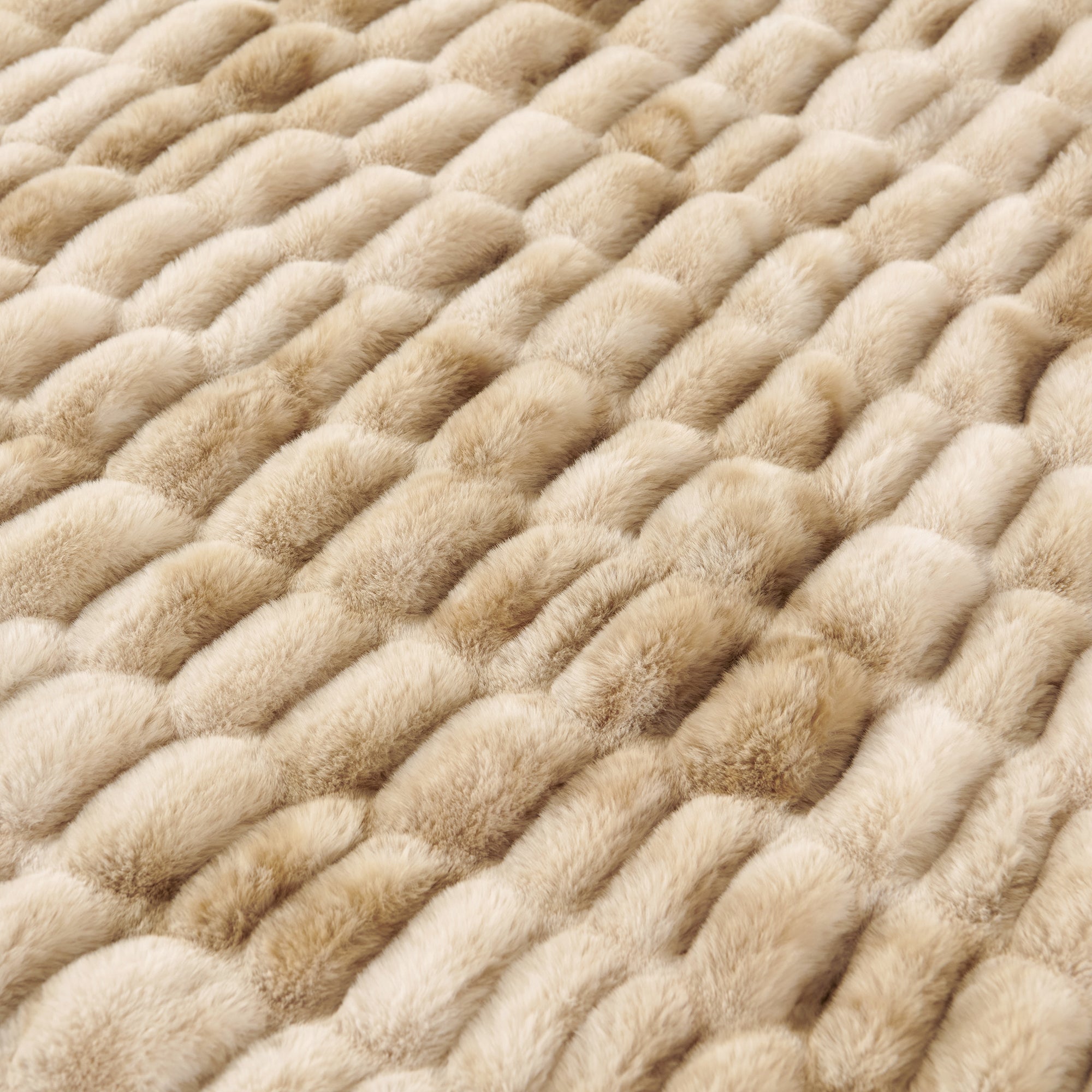 Ruched Rabbit Double-Sided Throw