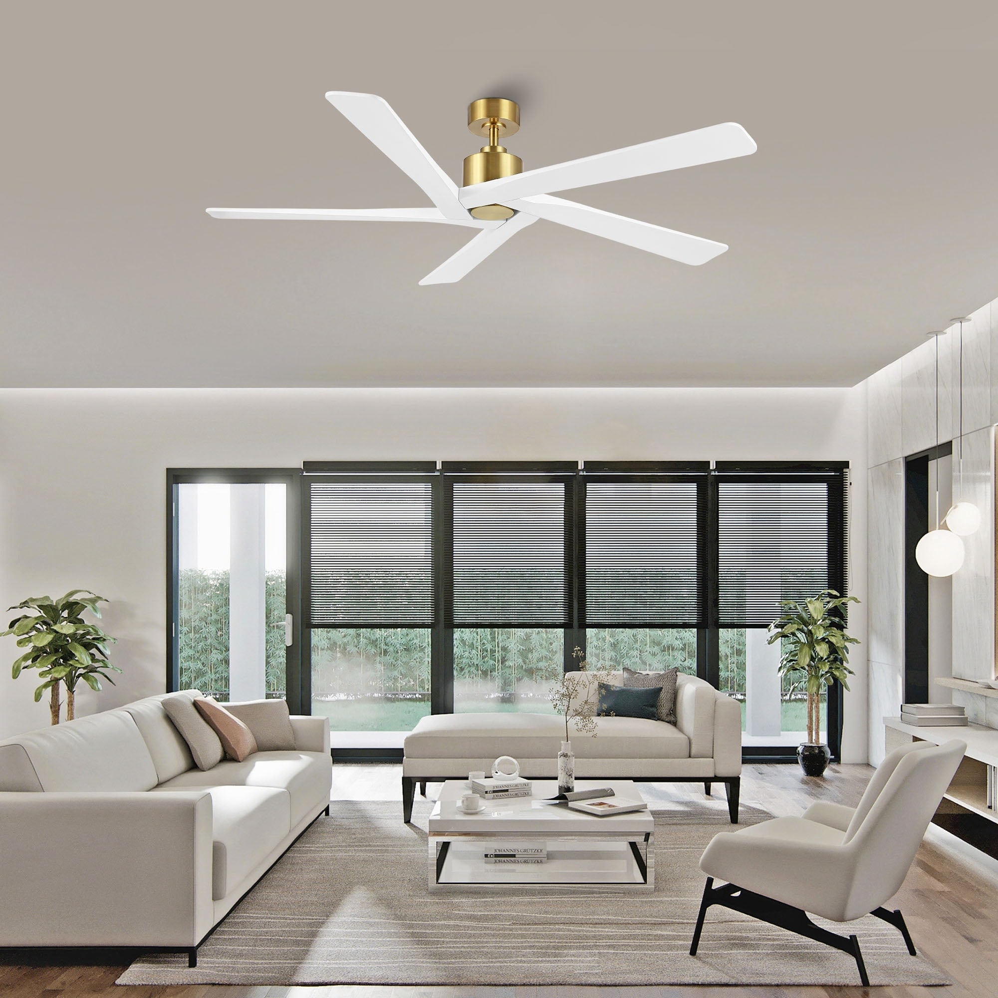 WINGBO 54 Inch DC Motor Indoor Ceiling Fan without Lights - N/A