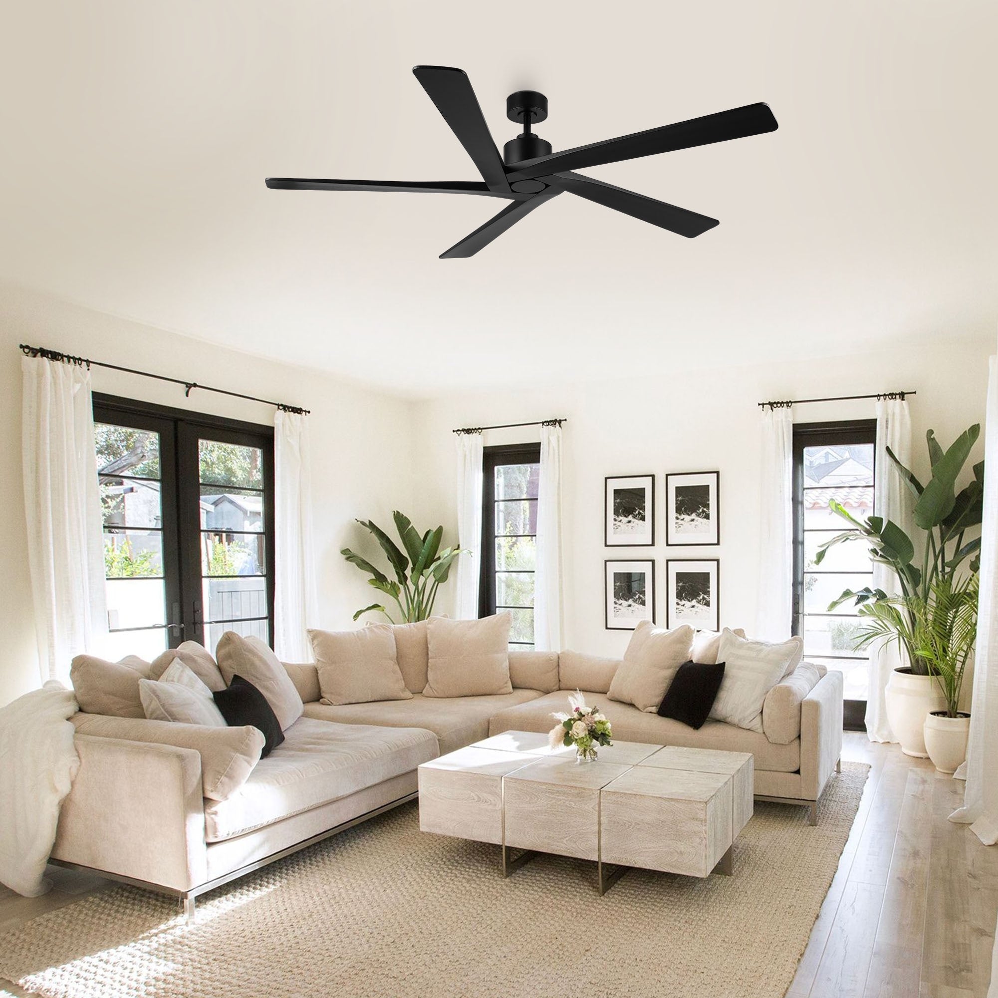 WINGBO 54 Inch DC Motor Indoor Ceiling Fan without Lights - N/A