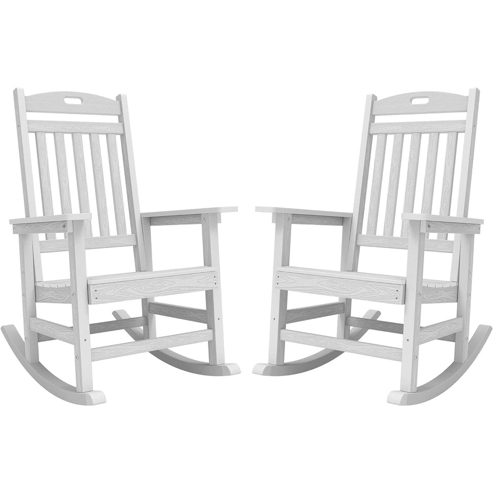WINSOON All Weather Outdoor Rocking Chair, Set of 2