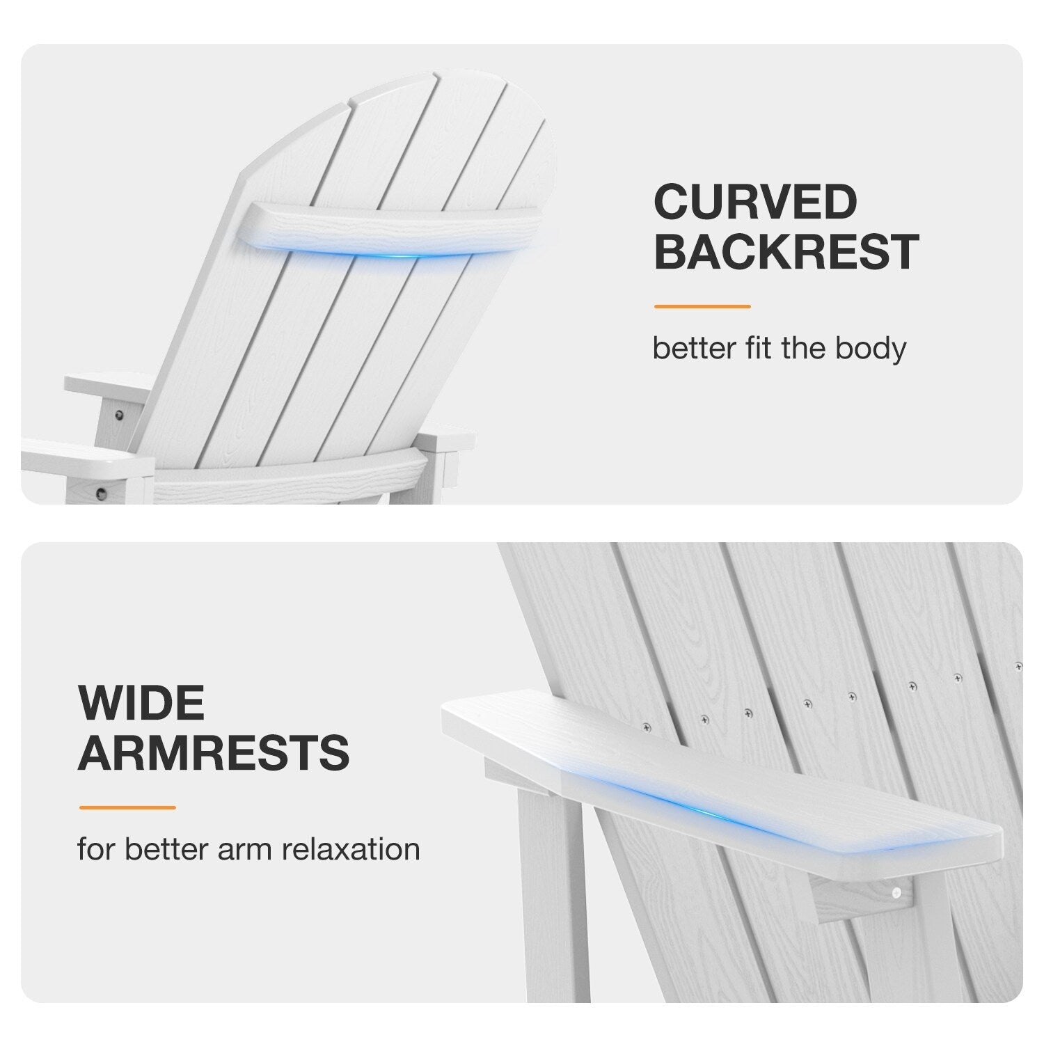 WINSOON All Weather Outdoor Rocking Chair, Set of 2