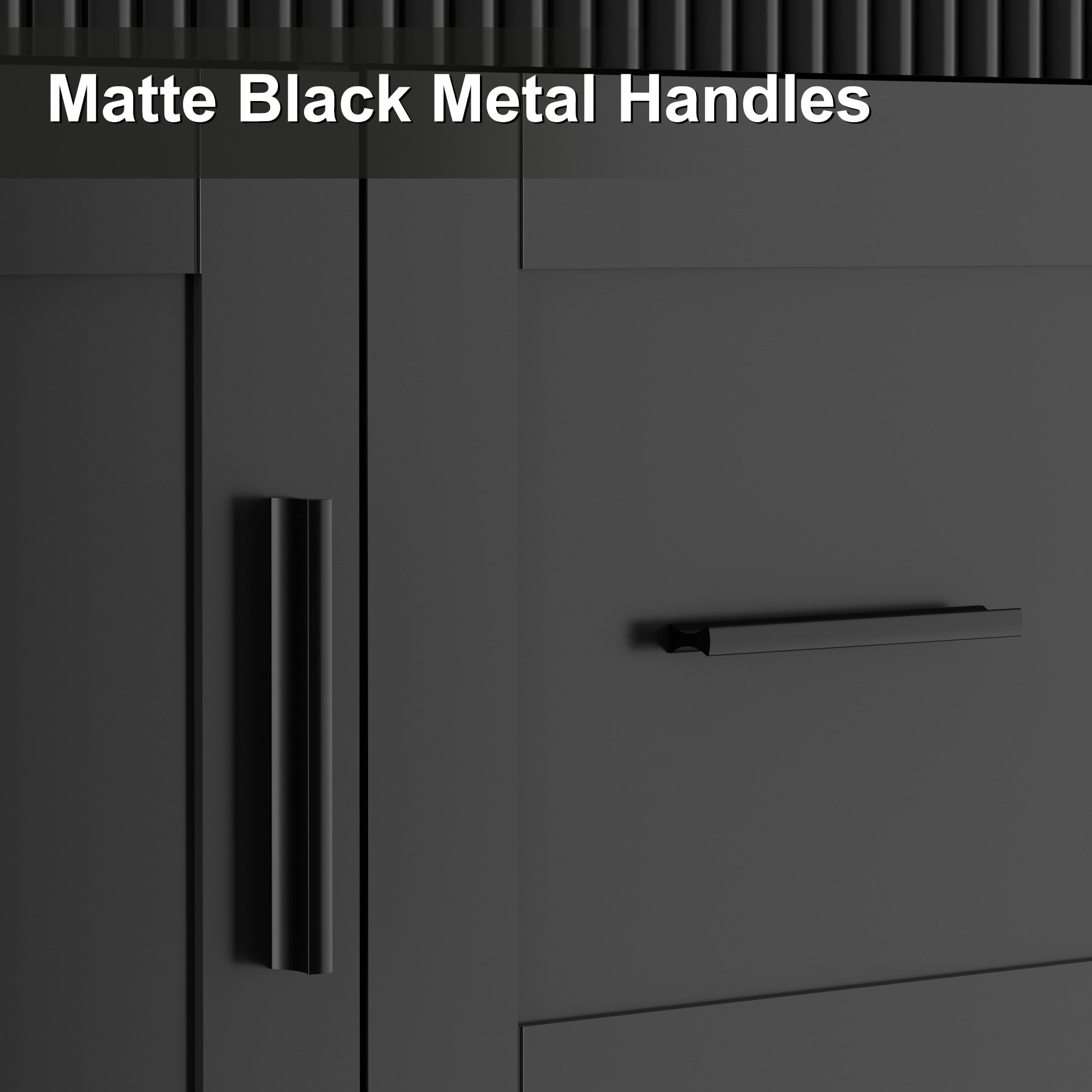 Wavy Line 30/36/48 Bathroom Vanity Set with Sink & Faucet