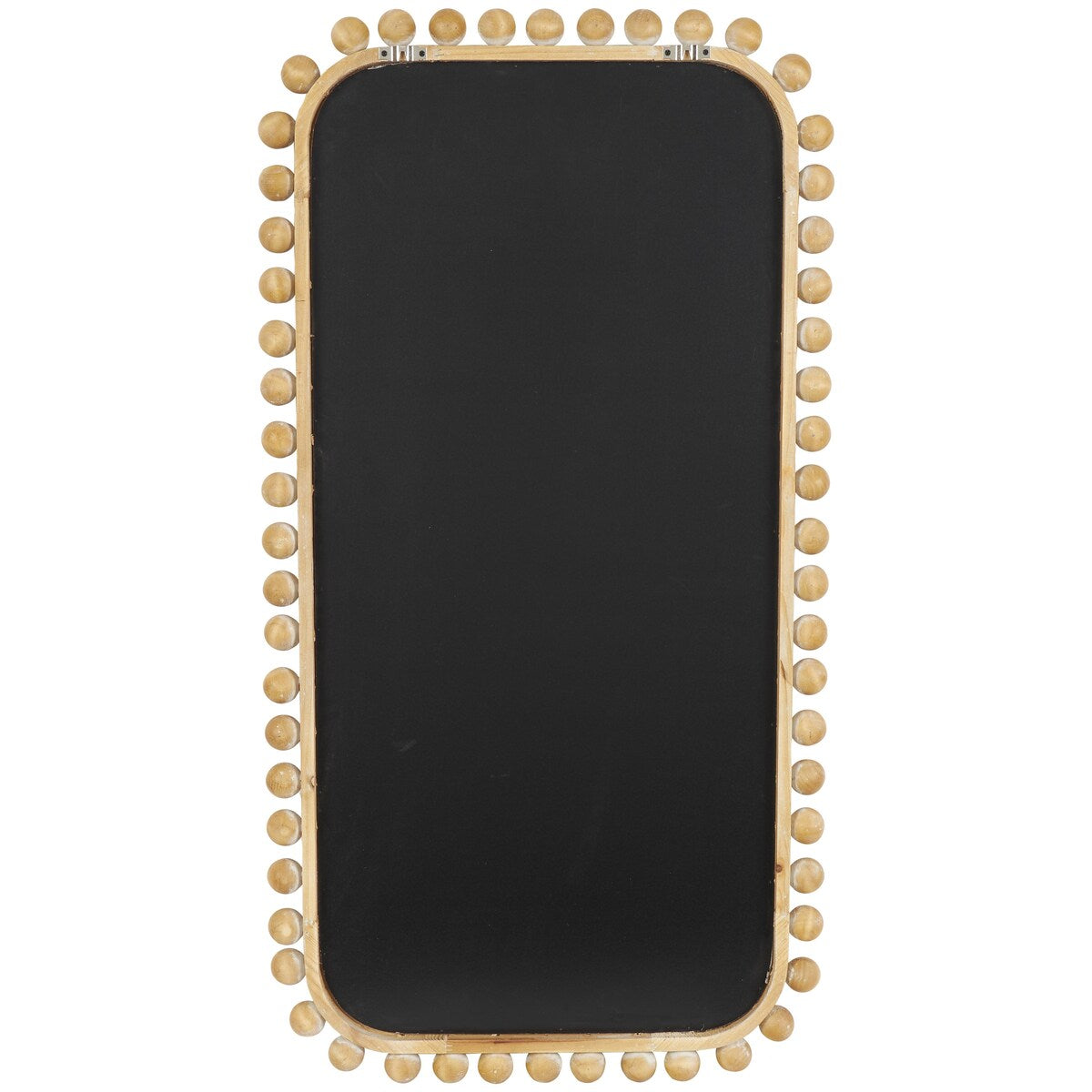 Wood Wall Mirror with Beaded Frame - Brown - Roche River Decor