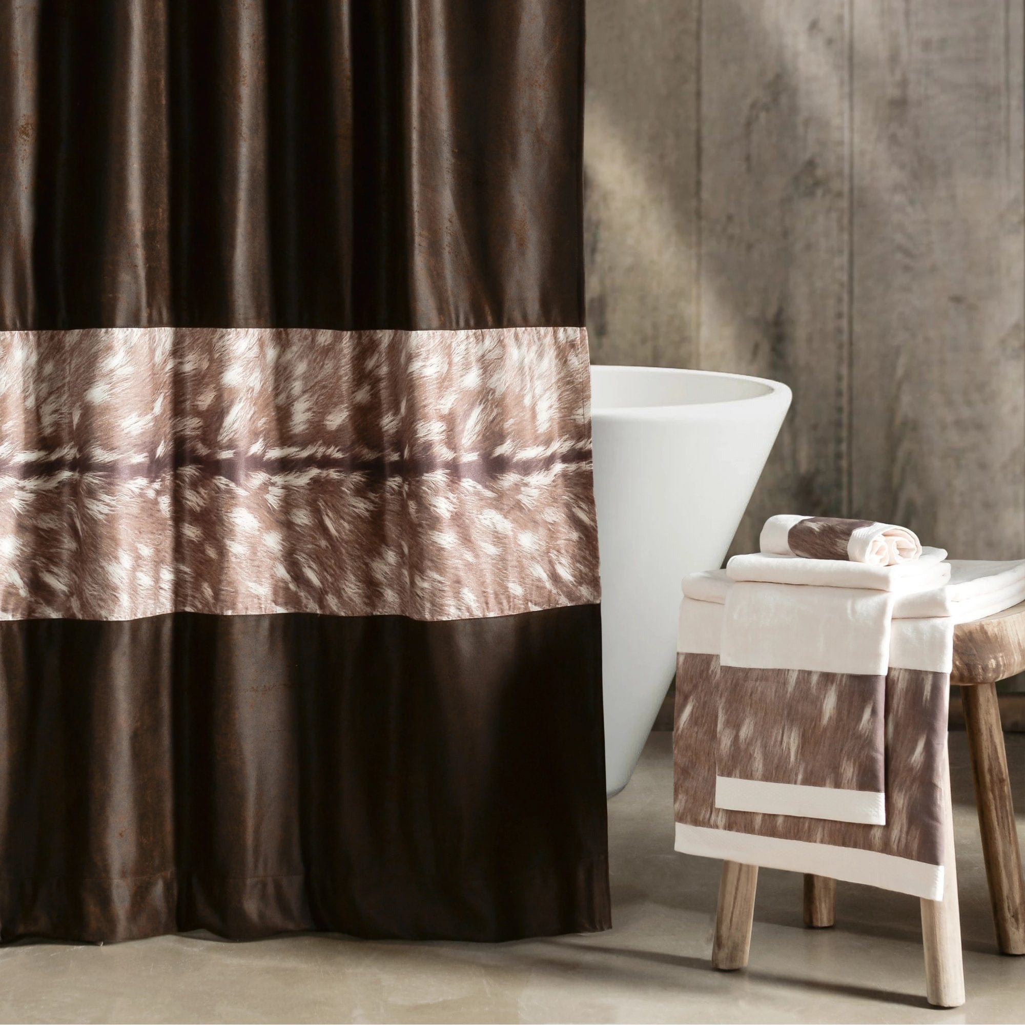 Axis Deer Fur Design 3PC Towel Set