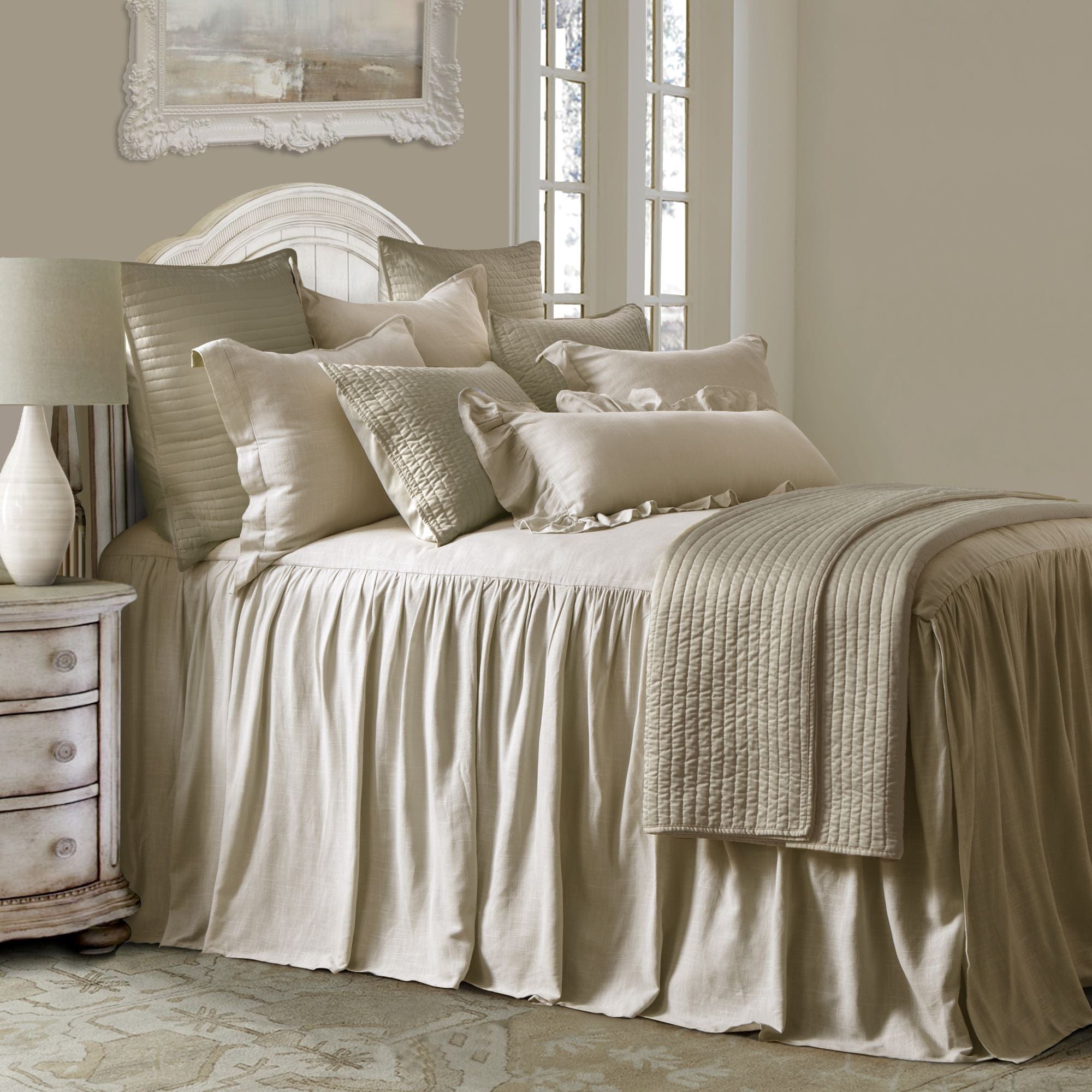 Luna Washed Linen Bedspread Set