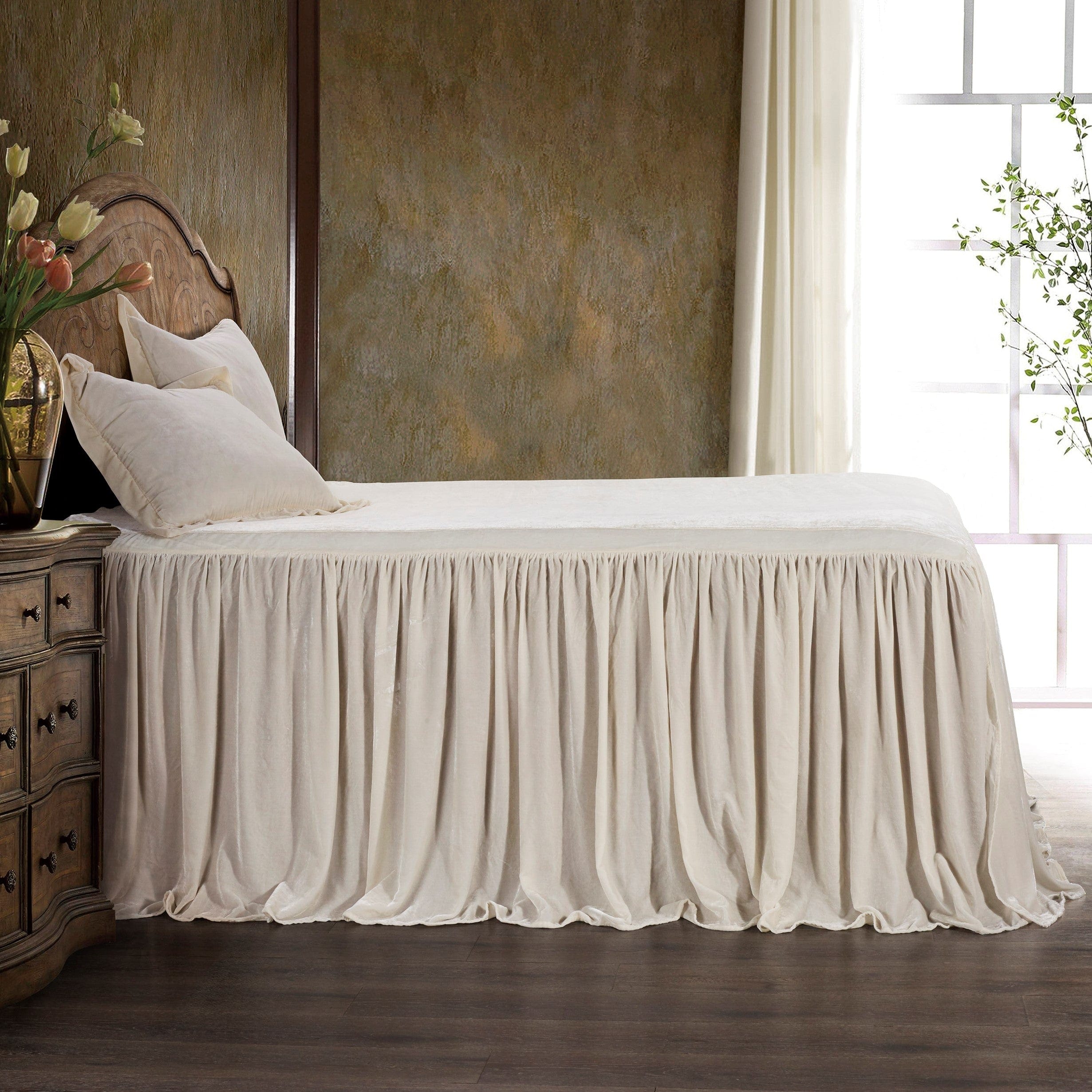 Stella Faux Silk Velvet Bedspread Set