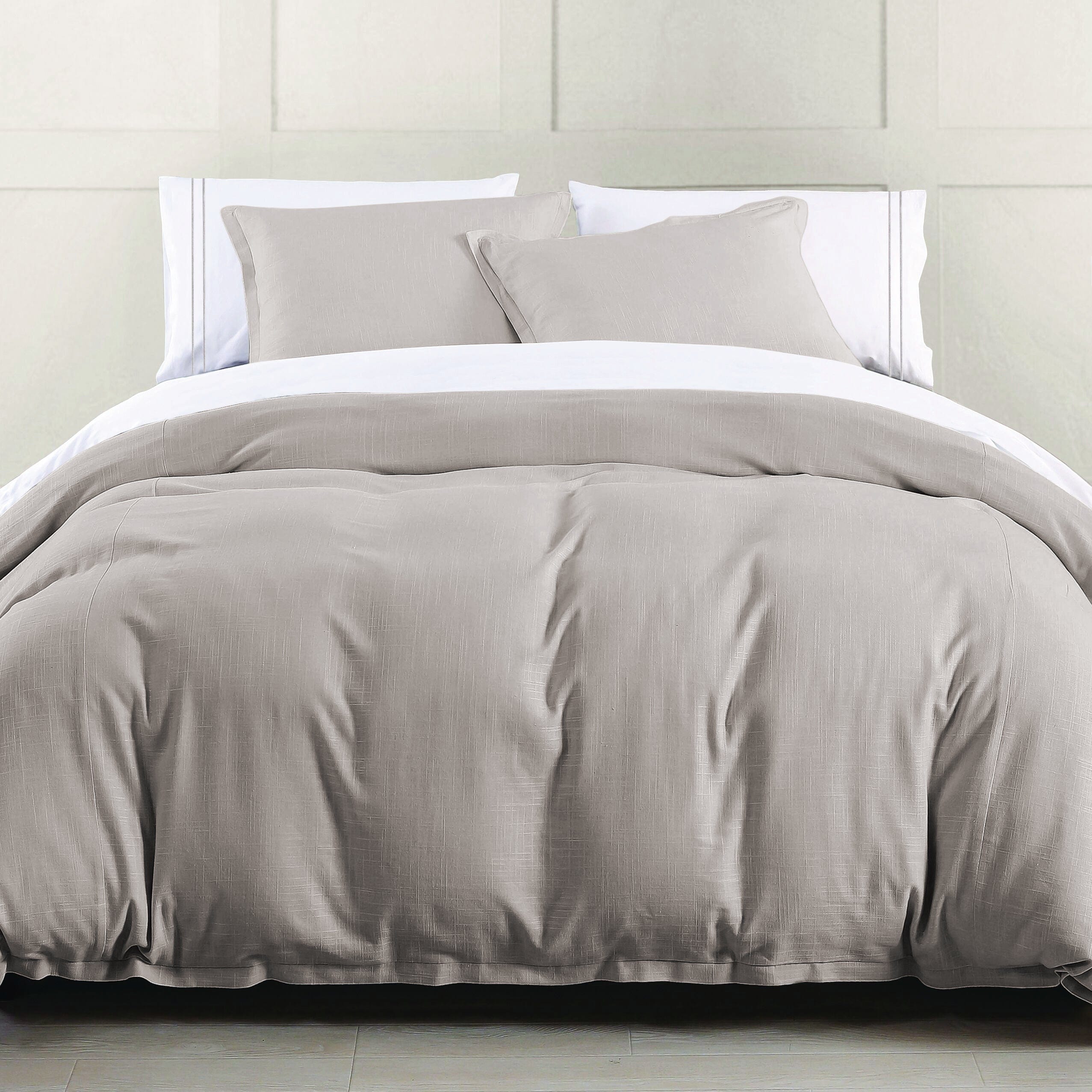 Hera Washed Linen Flange Bedding Set