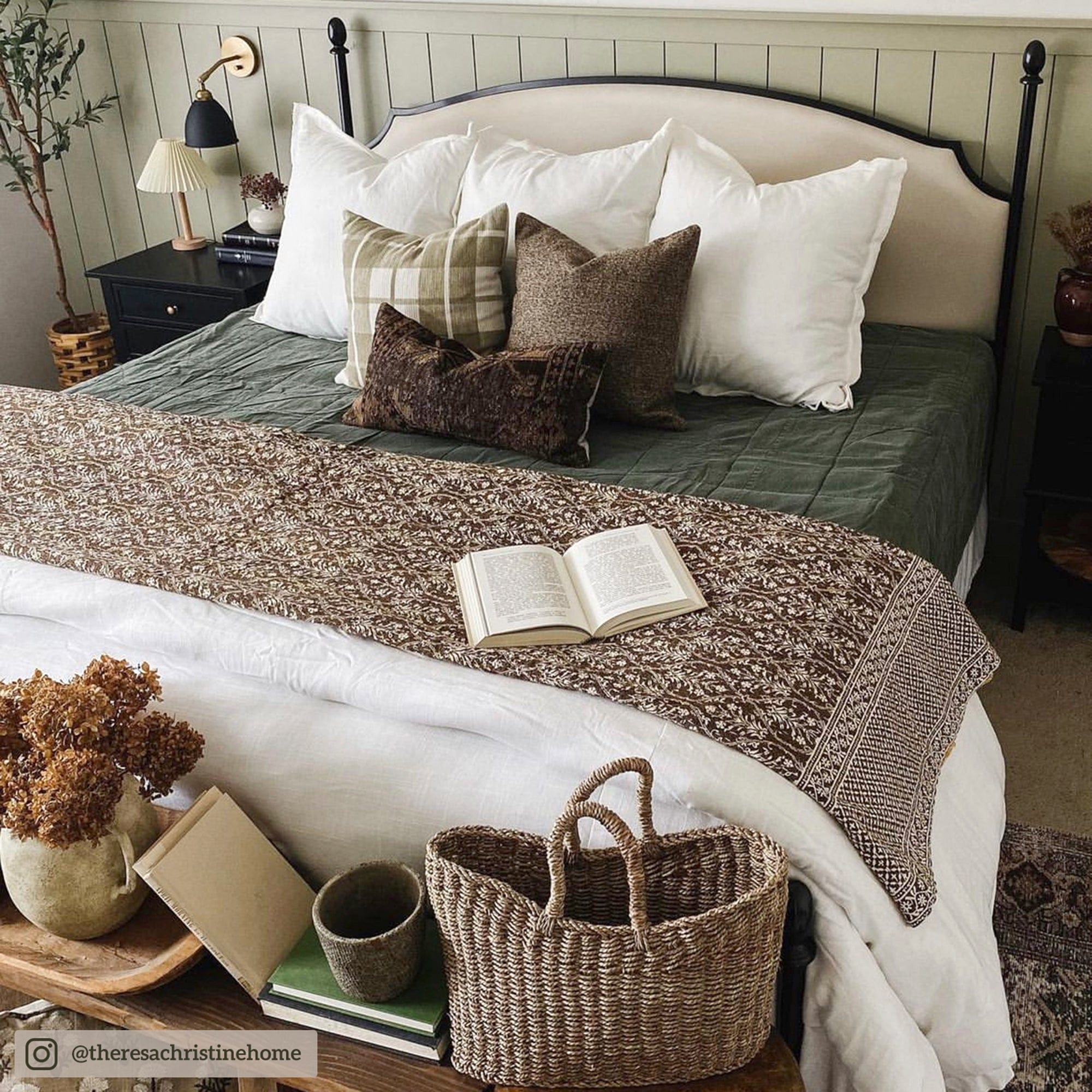 Hera Washed Linen Flange Bedding Set