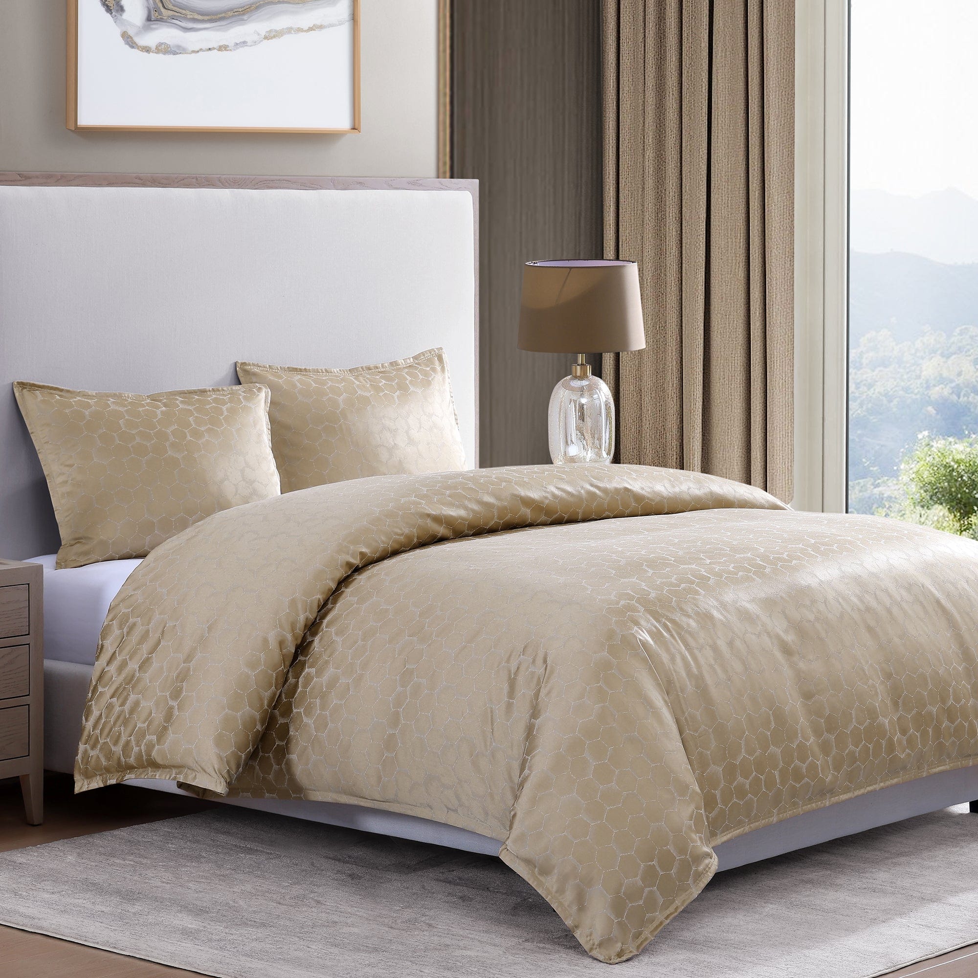 Honeycomb Jacquard Bedding Set