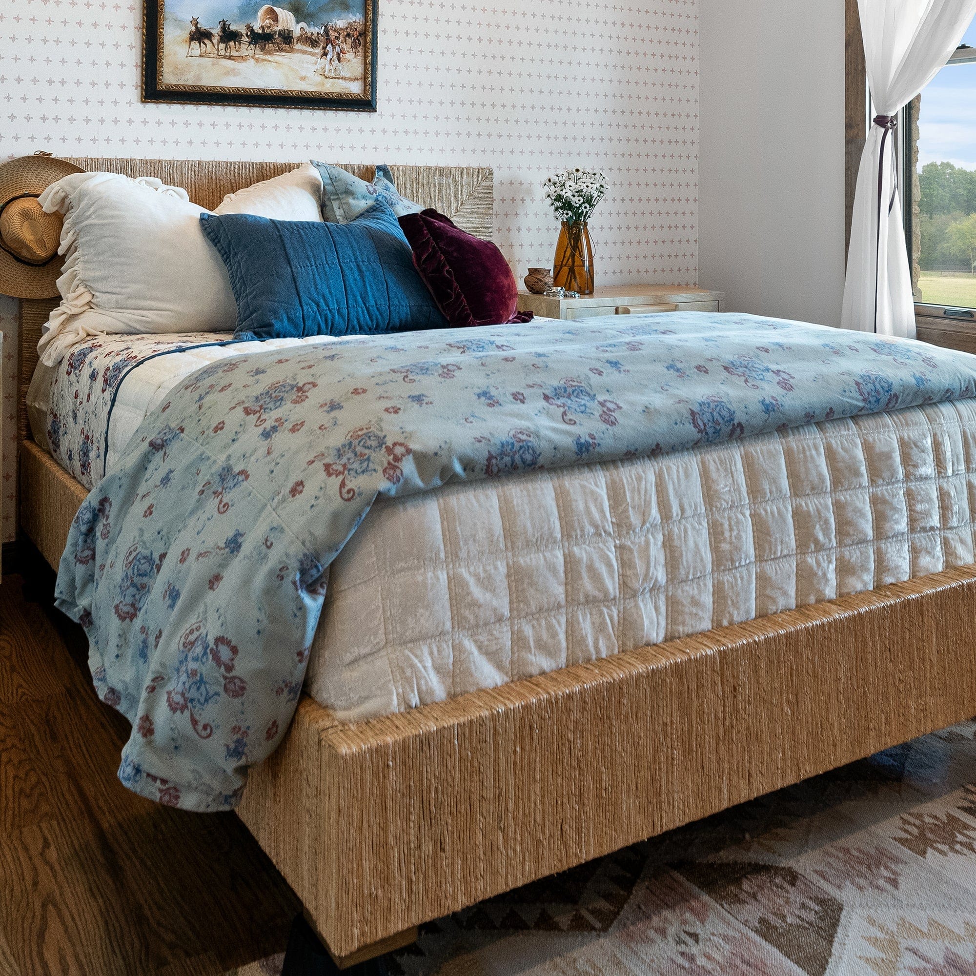 Rosabel Washed Denim Bedding Set