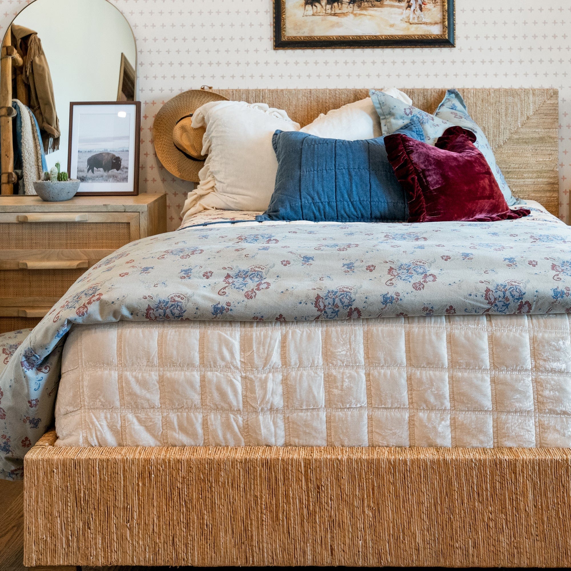Rosabel Washed Denim Bedding Set