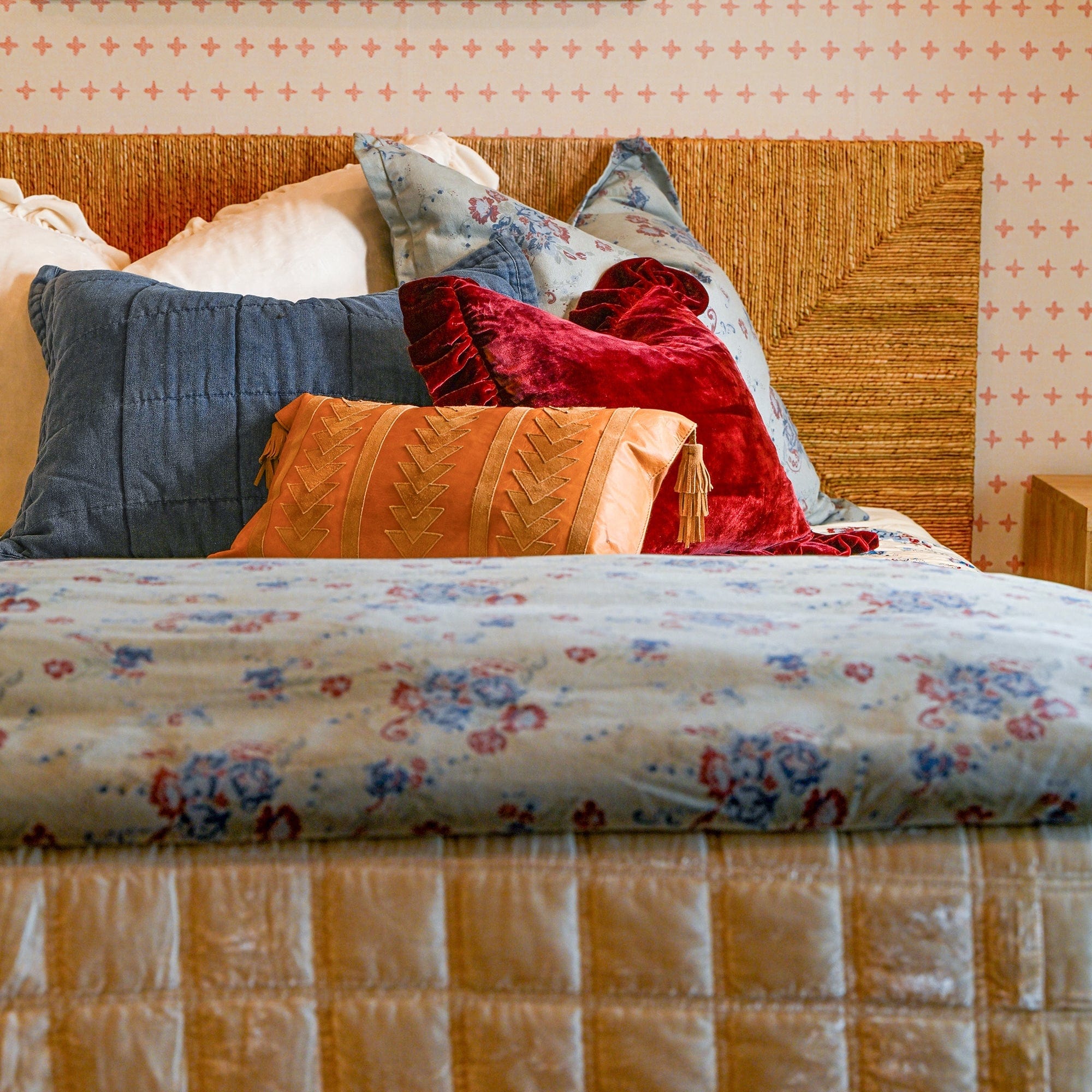 Rosabel Washed Denim Bedding Set