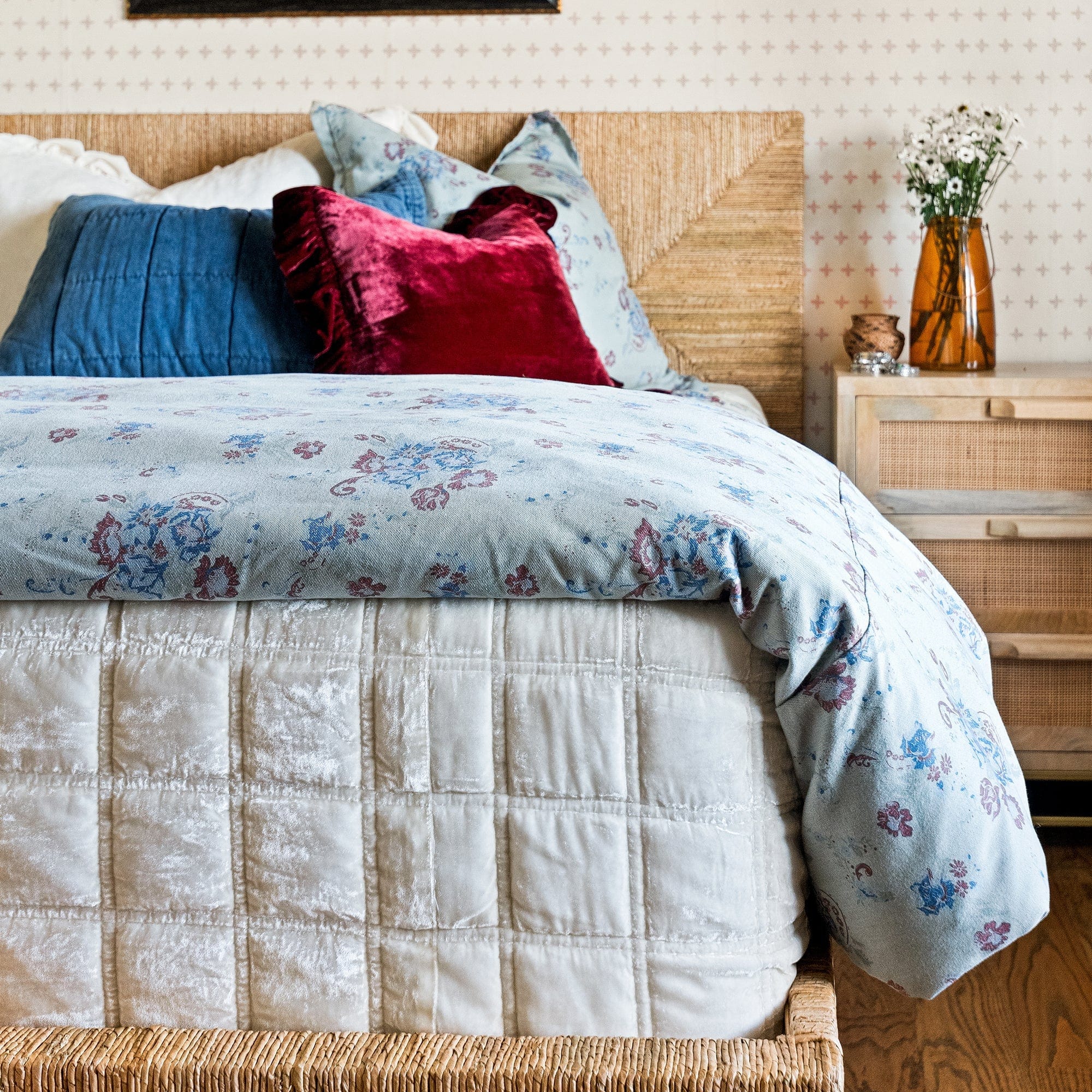 Rosabel Washed Denim Bedding Set