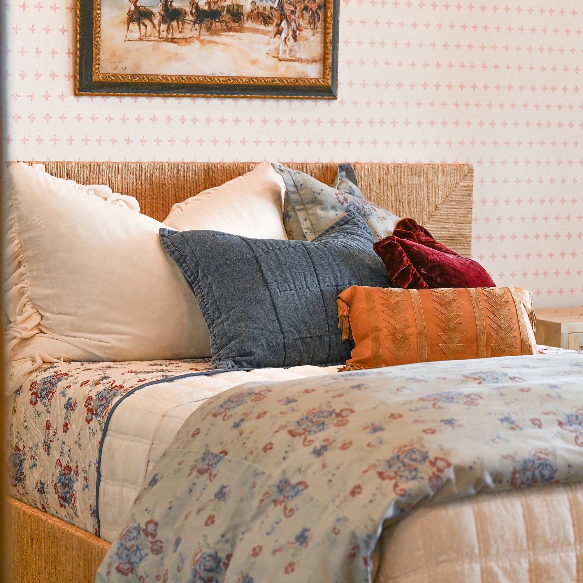 Rosabel Washed Denim Bedding Set