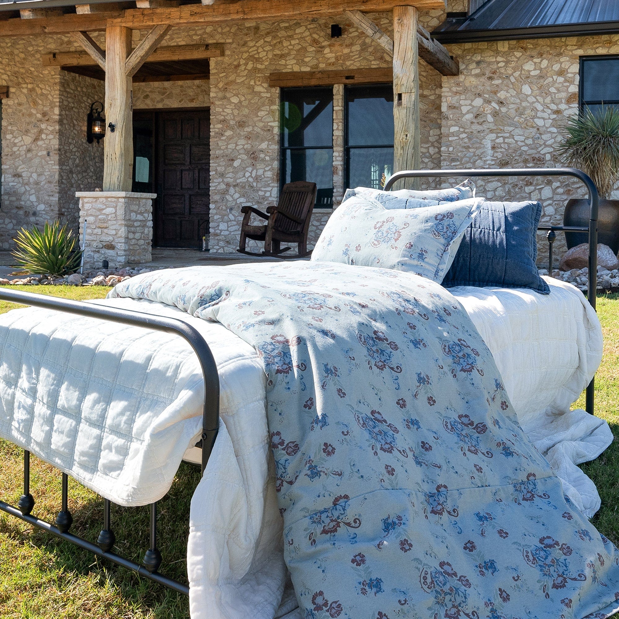 Rosabel Washed Denim Bedding Set