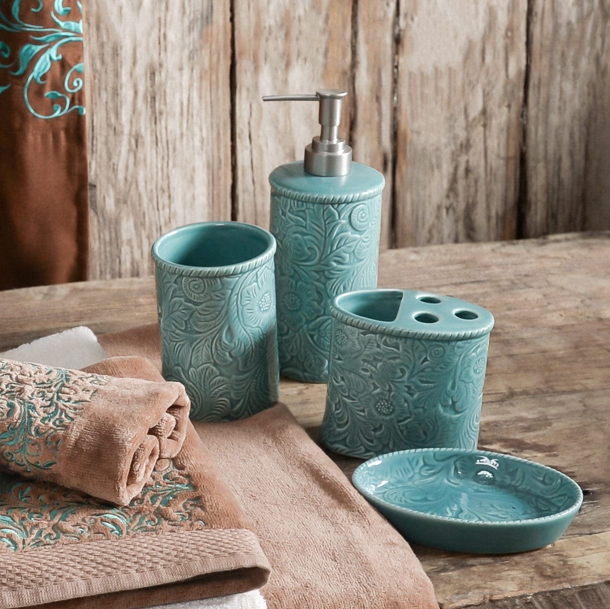 Savannah 4PC Bath Countertop Accessory Set