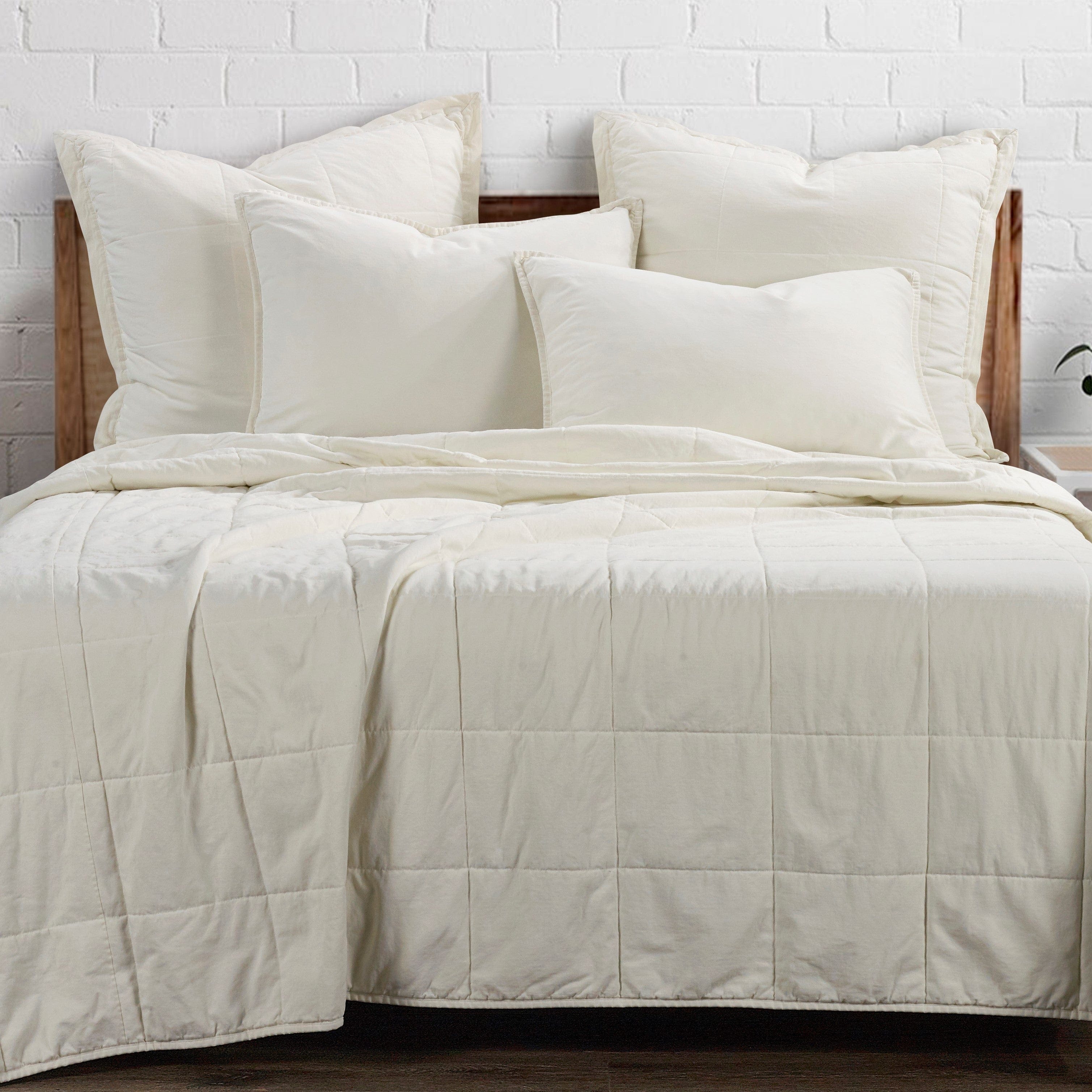 Stonewashed Cotton Canvas Coverlet