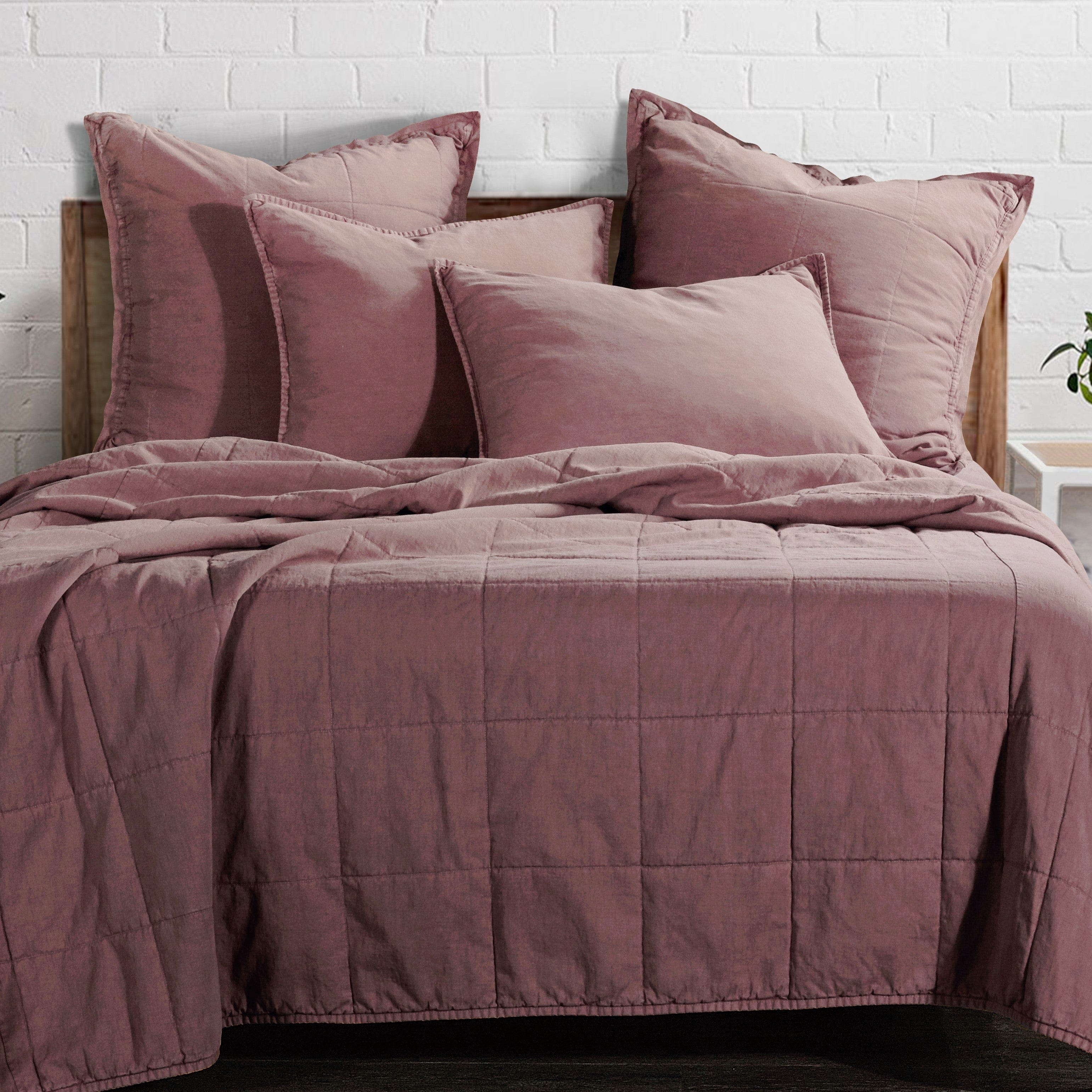 Stonewashed Cotton Canvas Coverlet