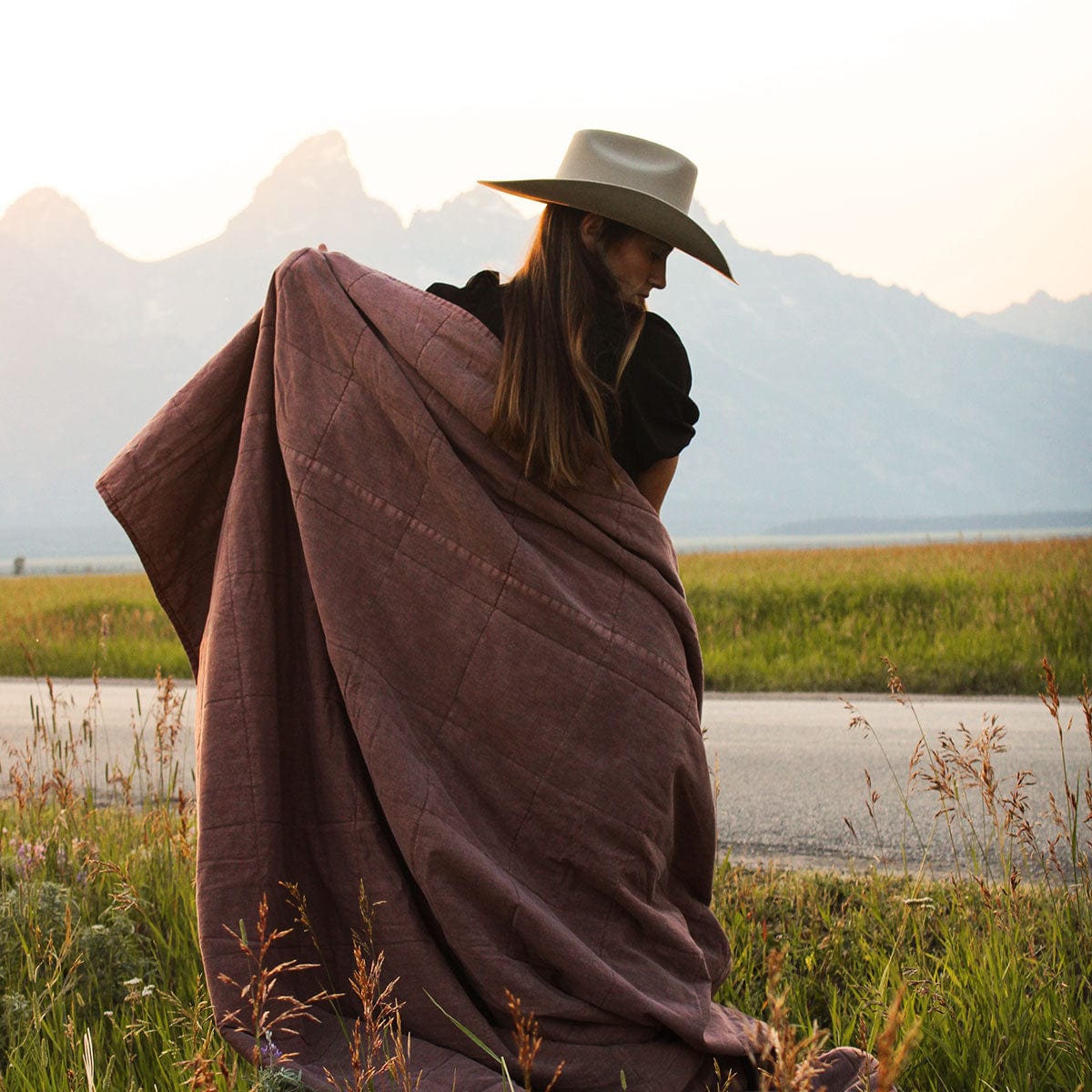 Stonewashed Cotton Canvas Coverlet