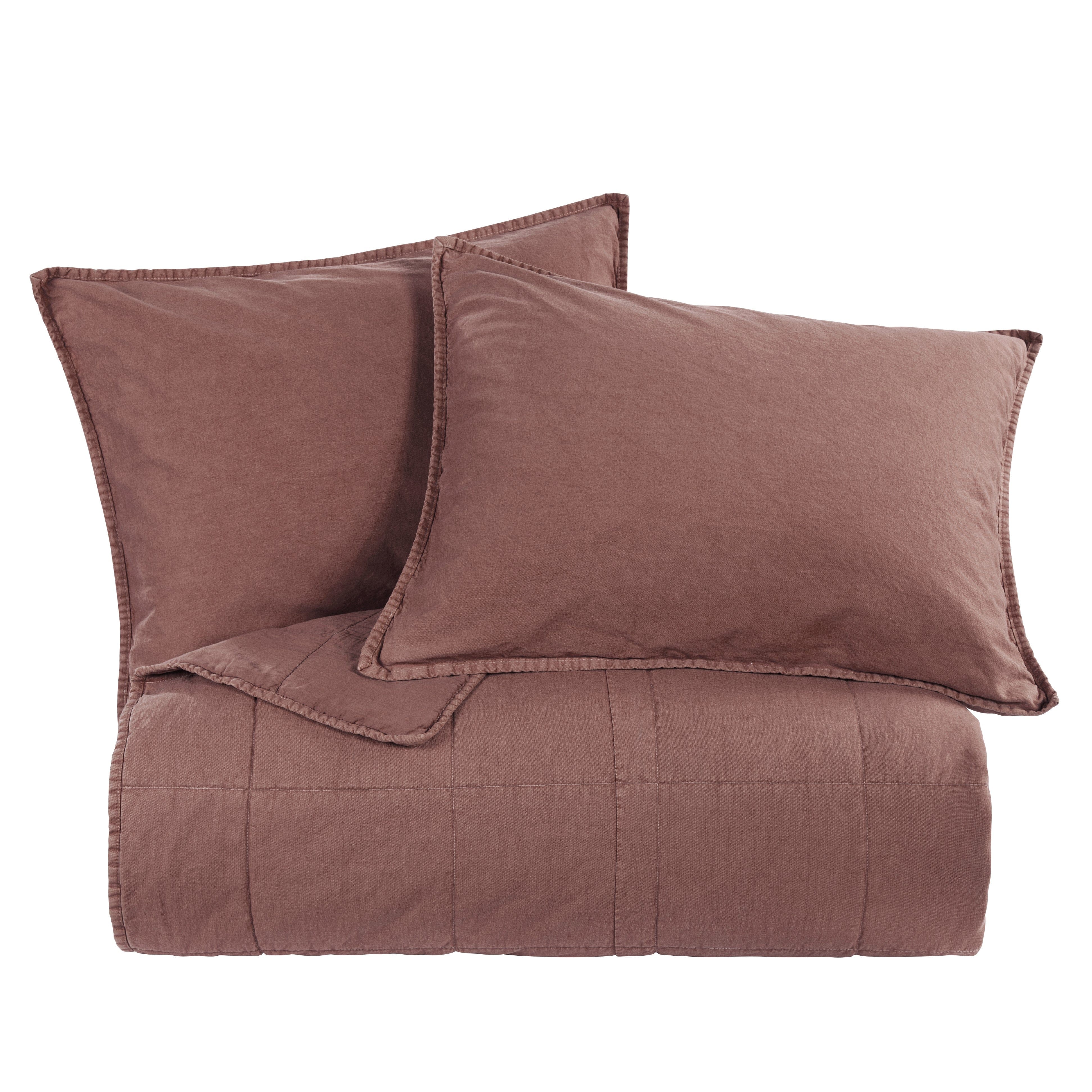 Stonewashed Cotton Canvas Coverlet