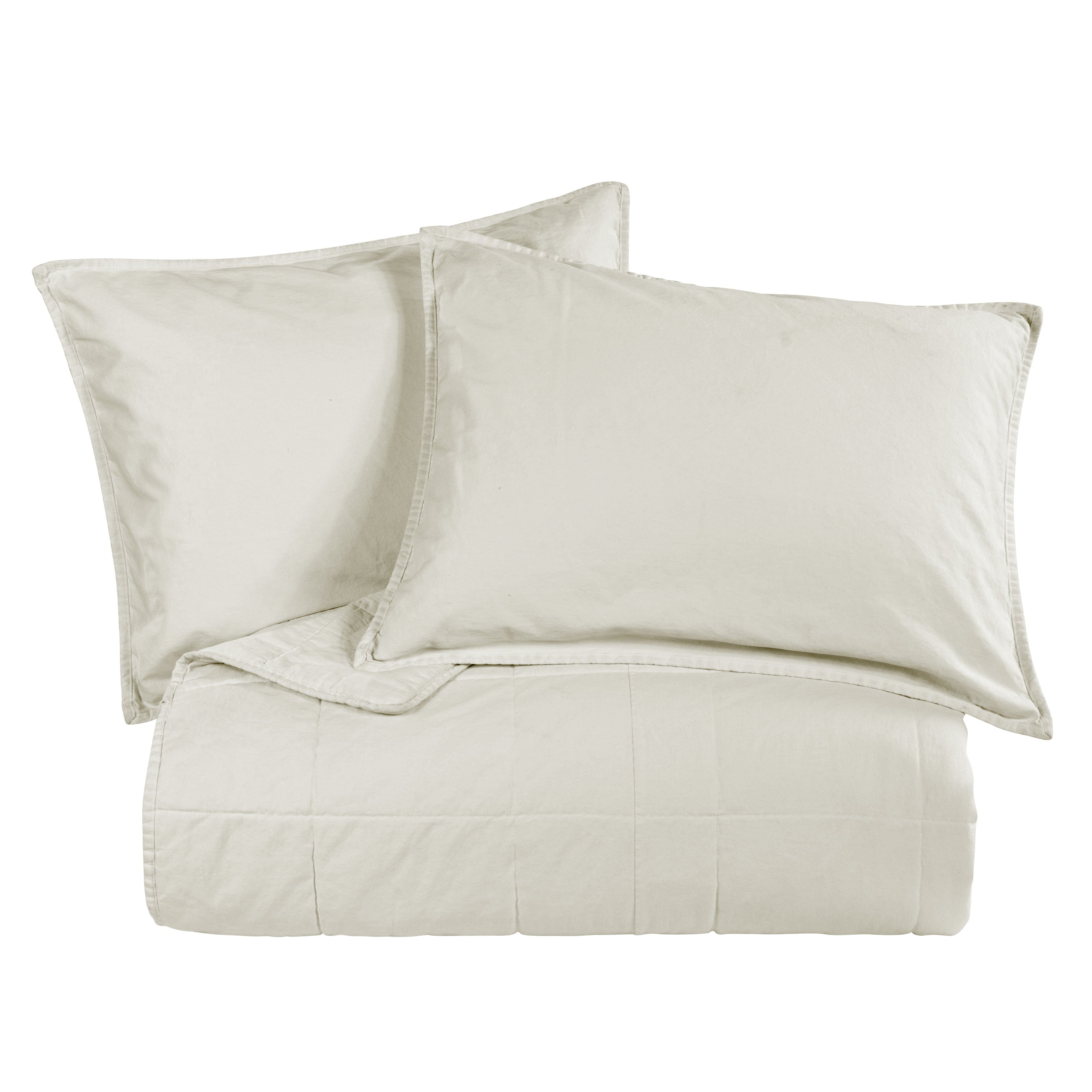 Stonewashed Cotton Canvas Coverlet