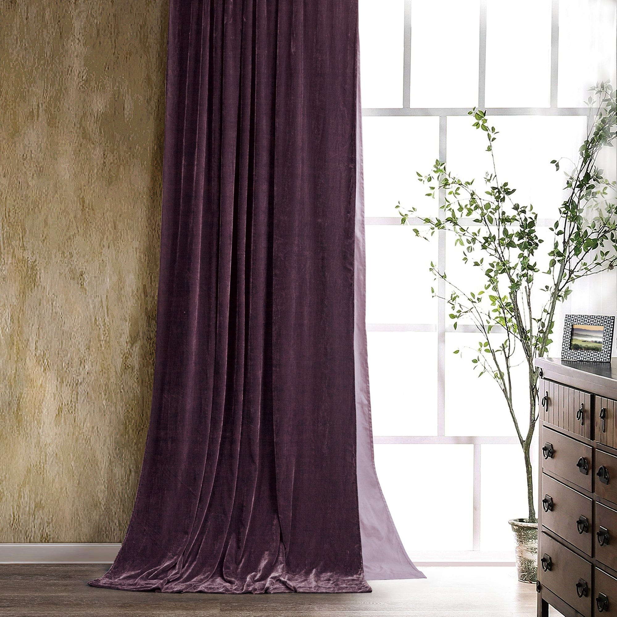 Stella Faux Silk Velvet Curtain