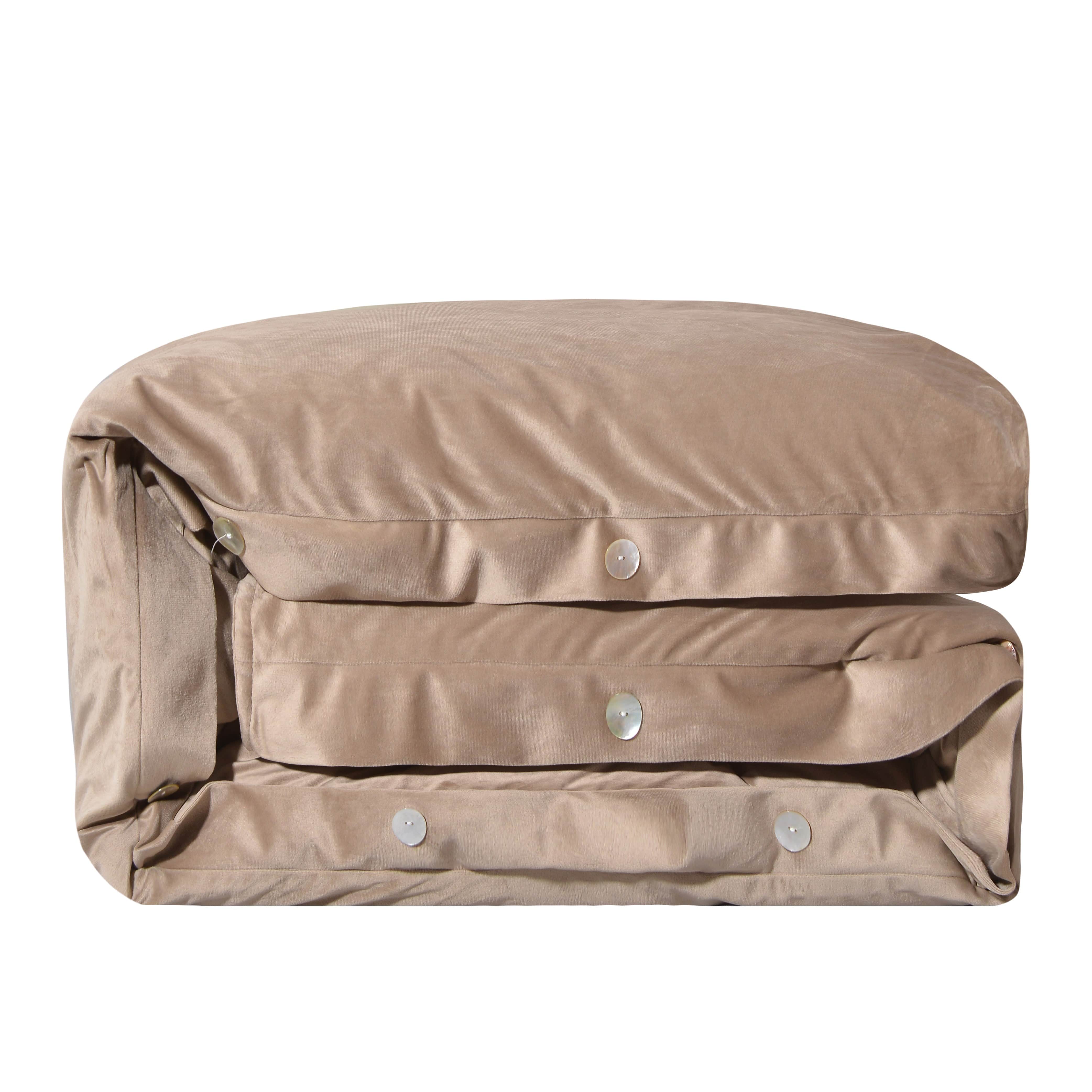 Sand Velvet Duvet Cover