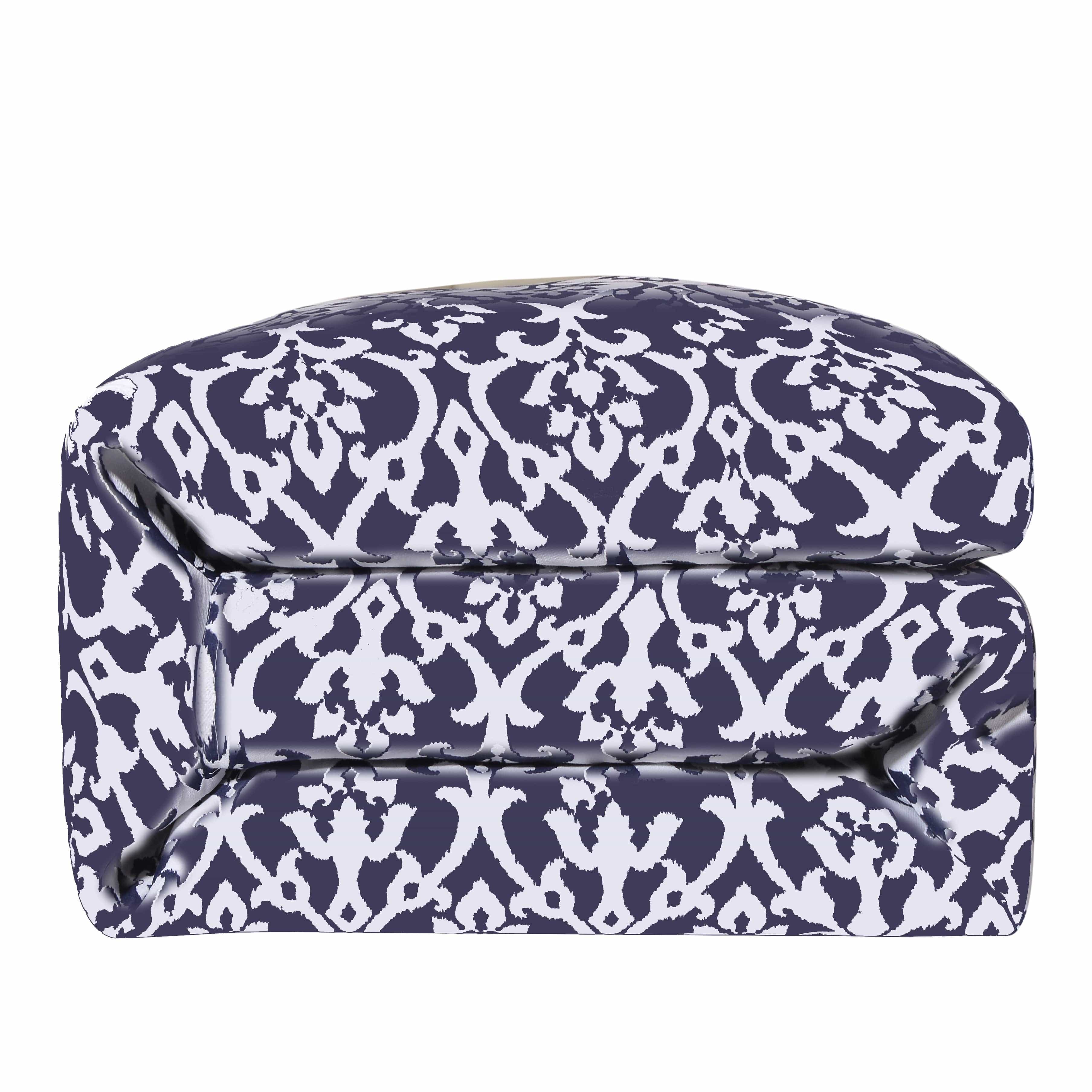 Kavali Floral Jaquard Duvet Cover, Super Queen