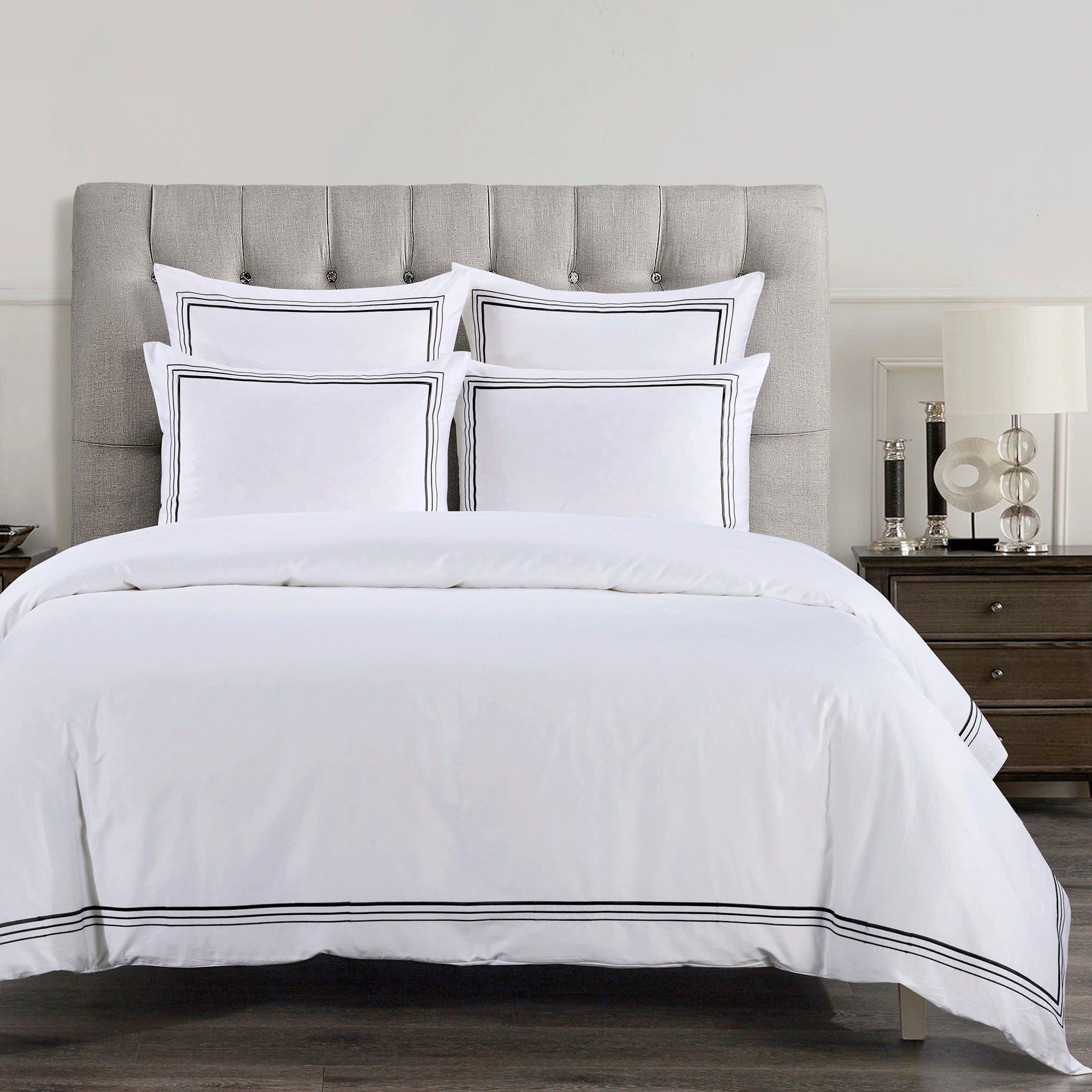 Border Embroidery Duvet Cover Set