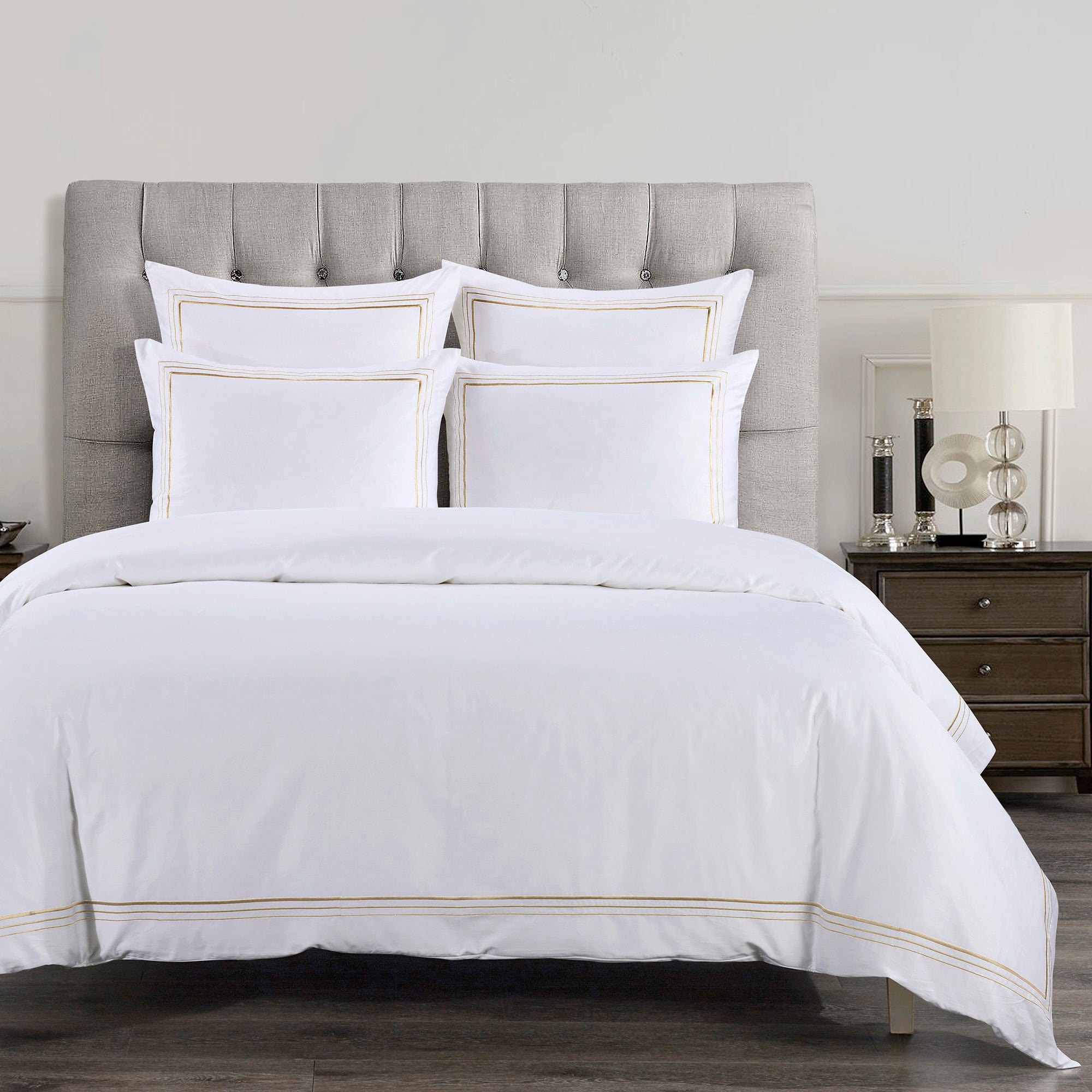 Border Embroidery Duvet Cover Set