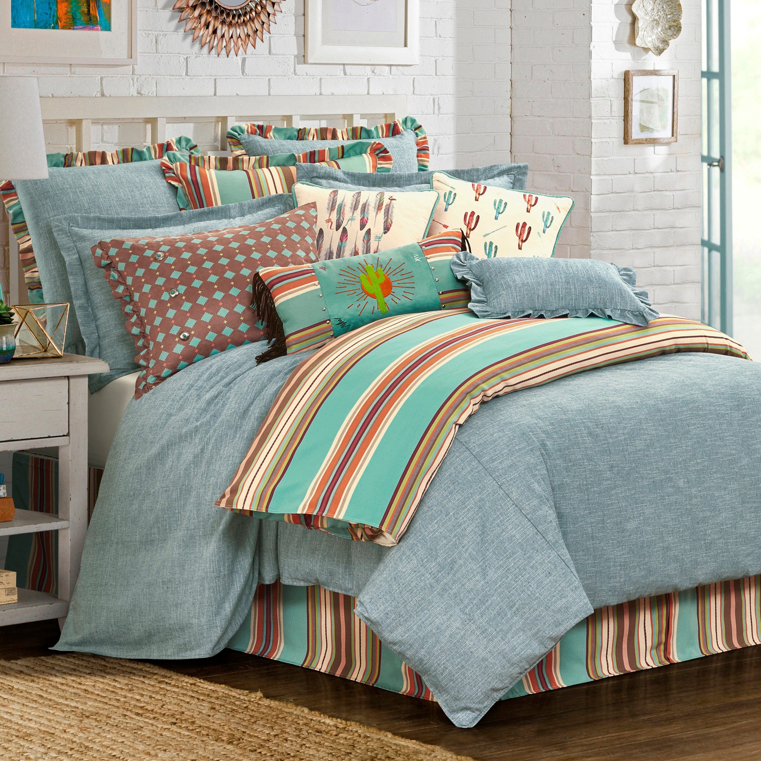Serape Southwestern Striped Duvet Cover, Queen