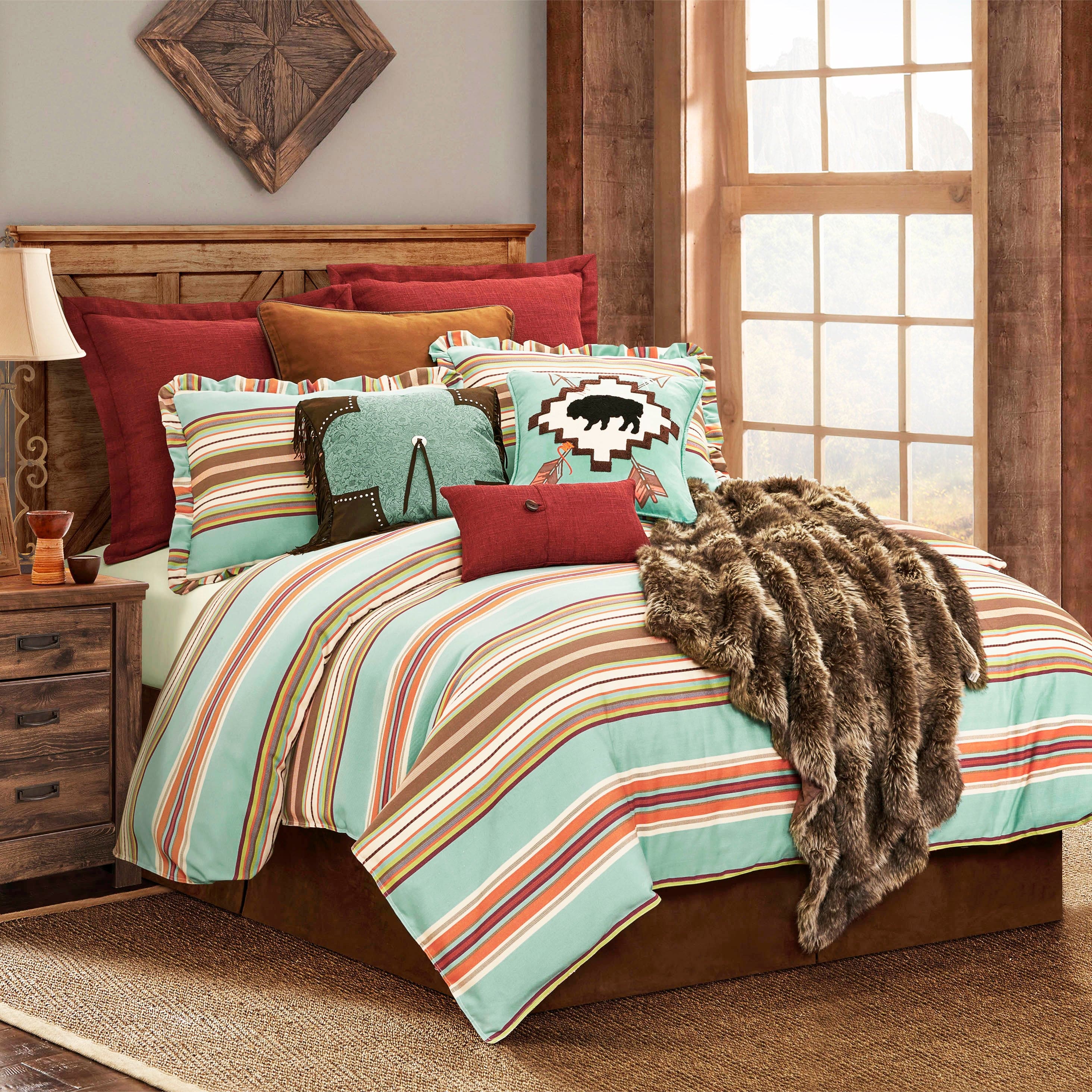 Serape Southwestern Striped Duvet Cover, Queen