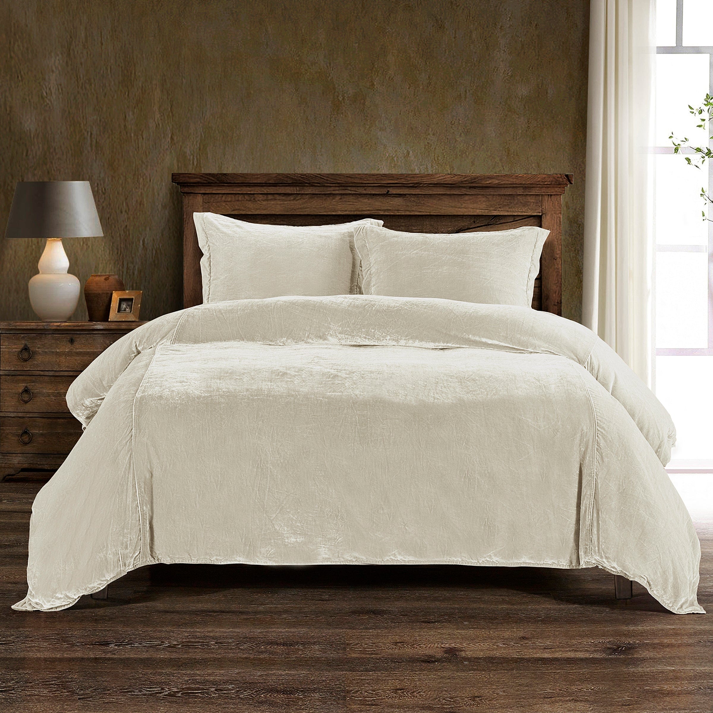 Stella Faux Silk Velvet Duvet Cover Set