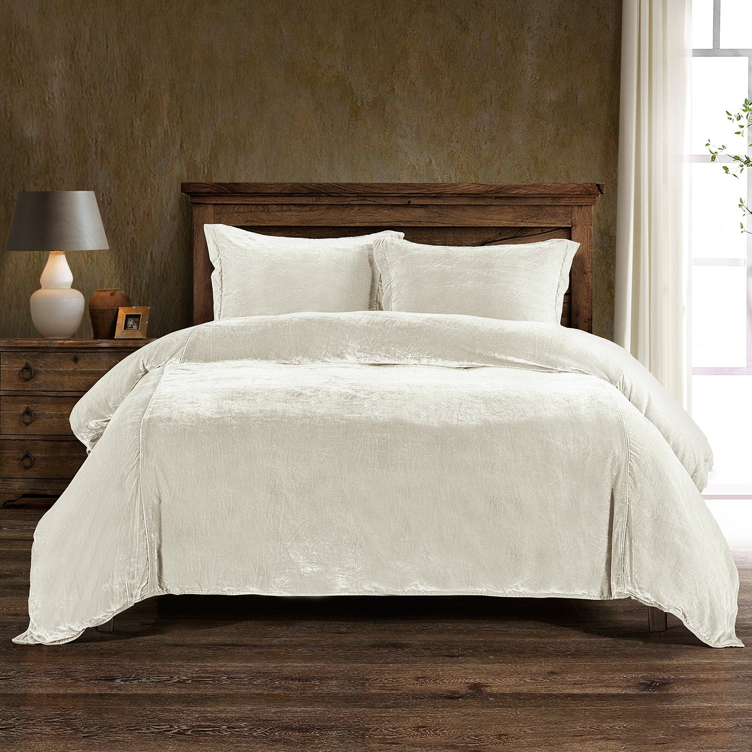 Stella Faux Silk Velvet Duvet Cover Set