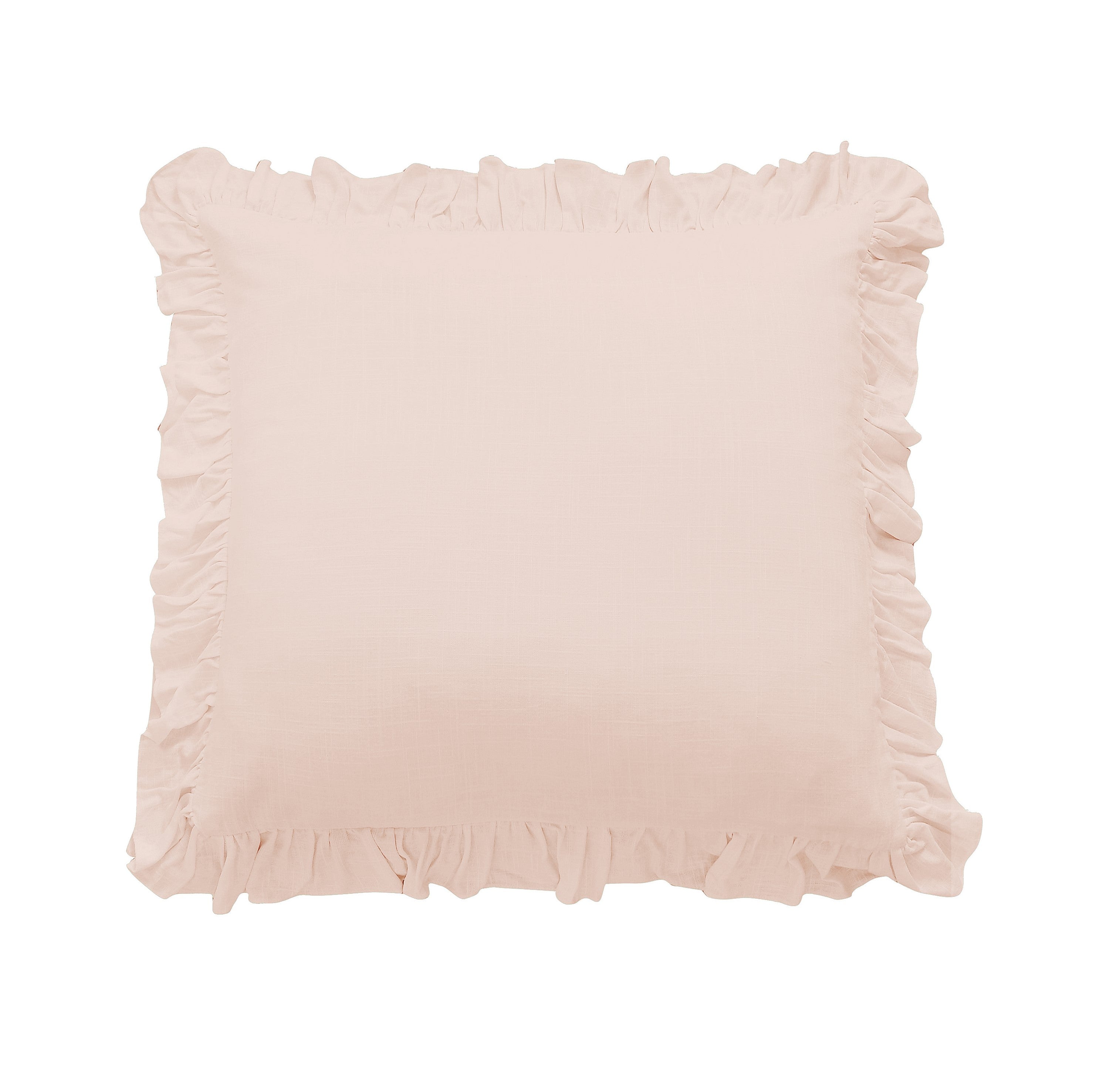 Lily Washed Linen Ruffled Euro Sham