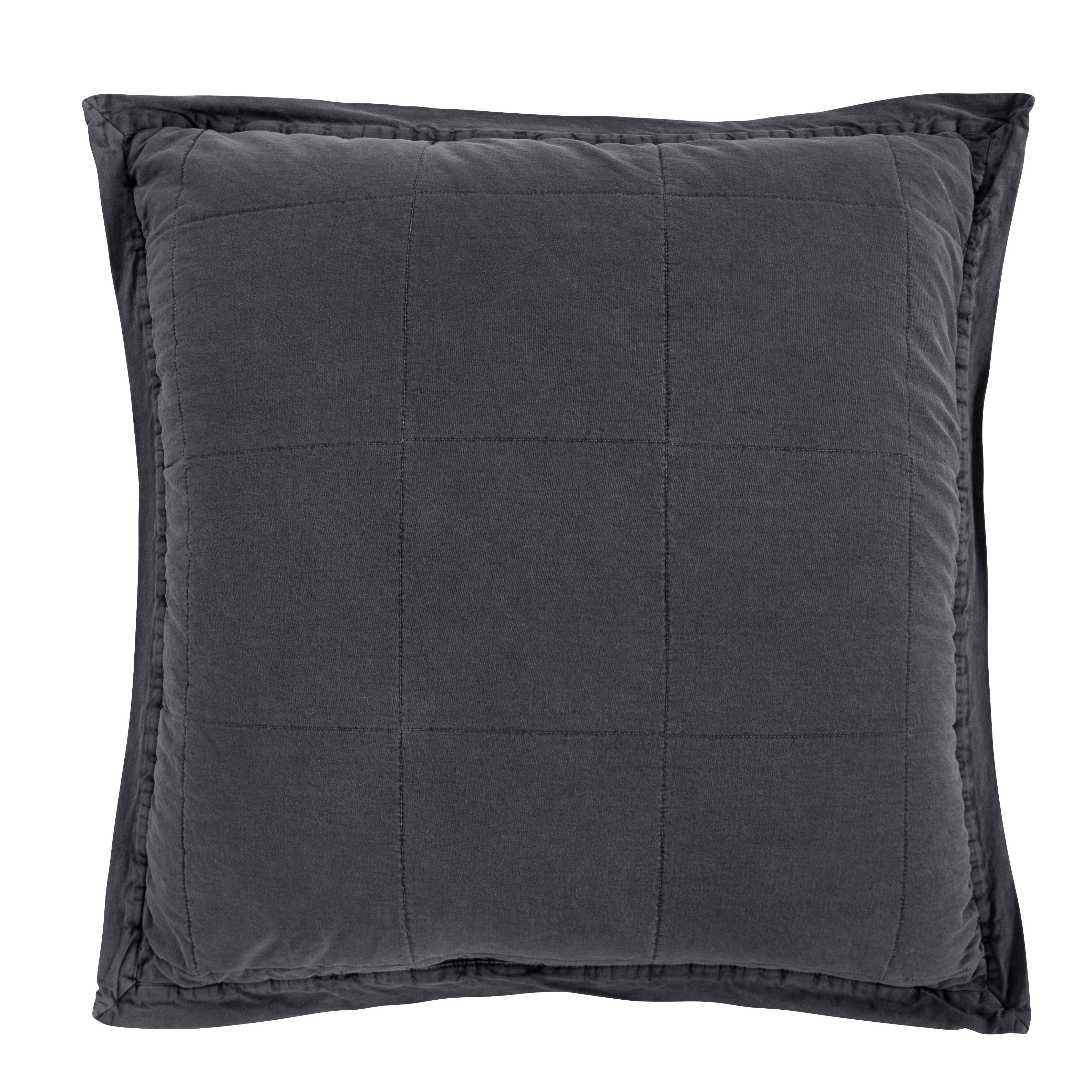 Stonewashed Cotton Canvas Euro Sham
