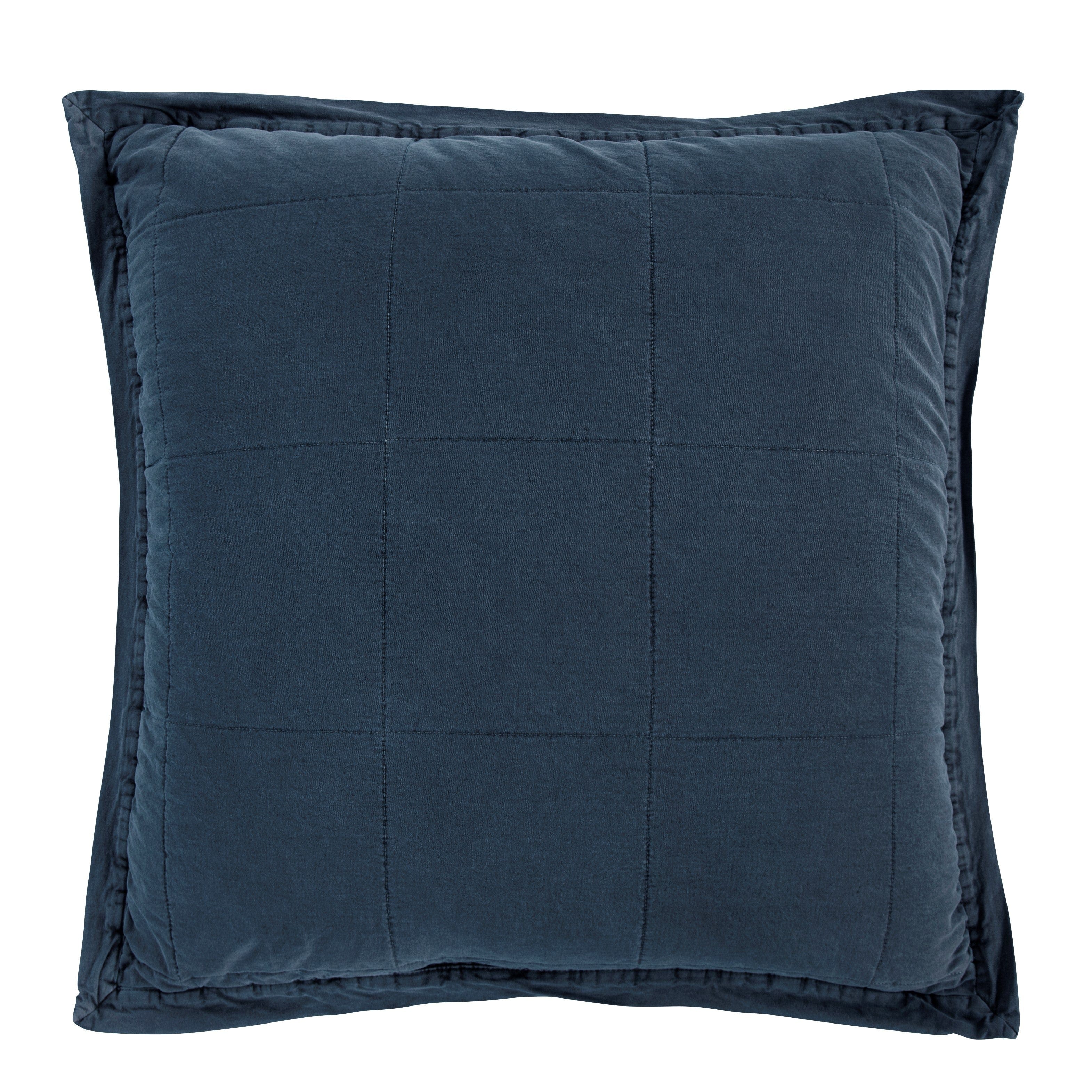 Stonewashed Cotton Canvas Euro Sham