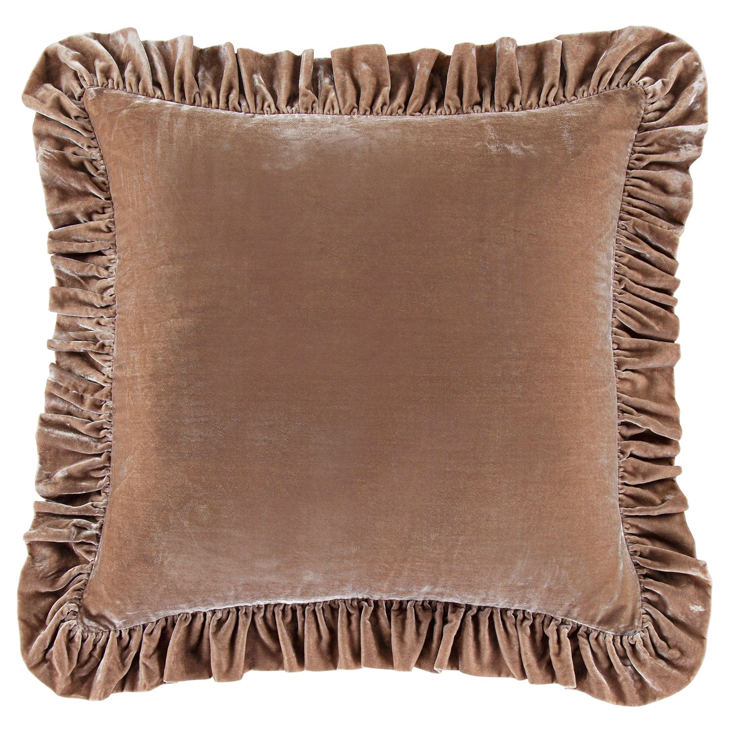 Stella Faux Silk Velvet Ruffled Euro Sham