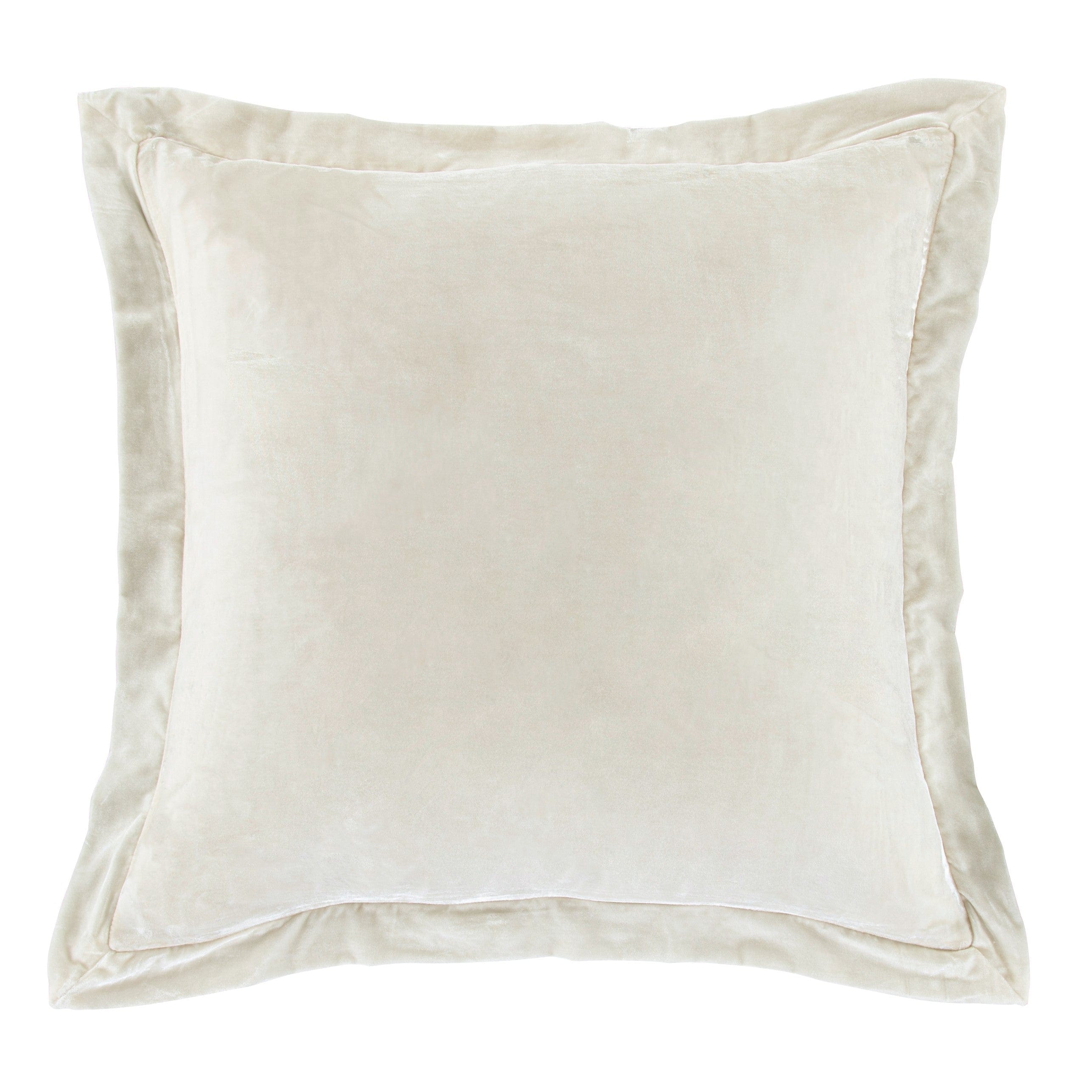Stella Faux Silk Velvet Flanged Euro Sham