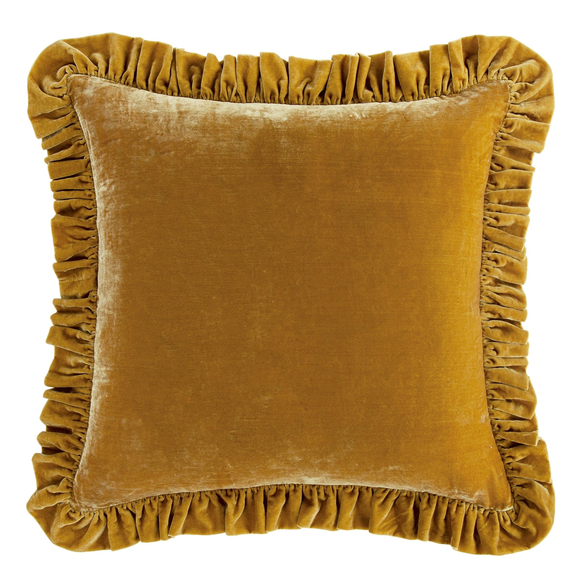 Stella Faux Silk Velvet Ruffled Euro Sham