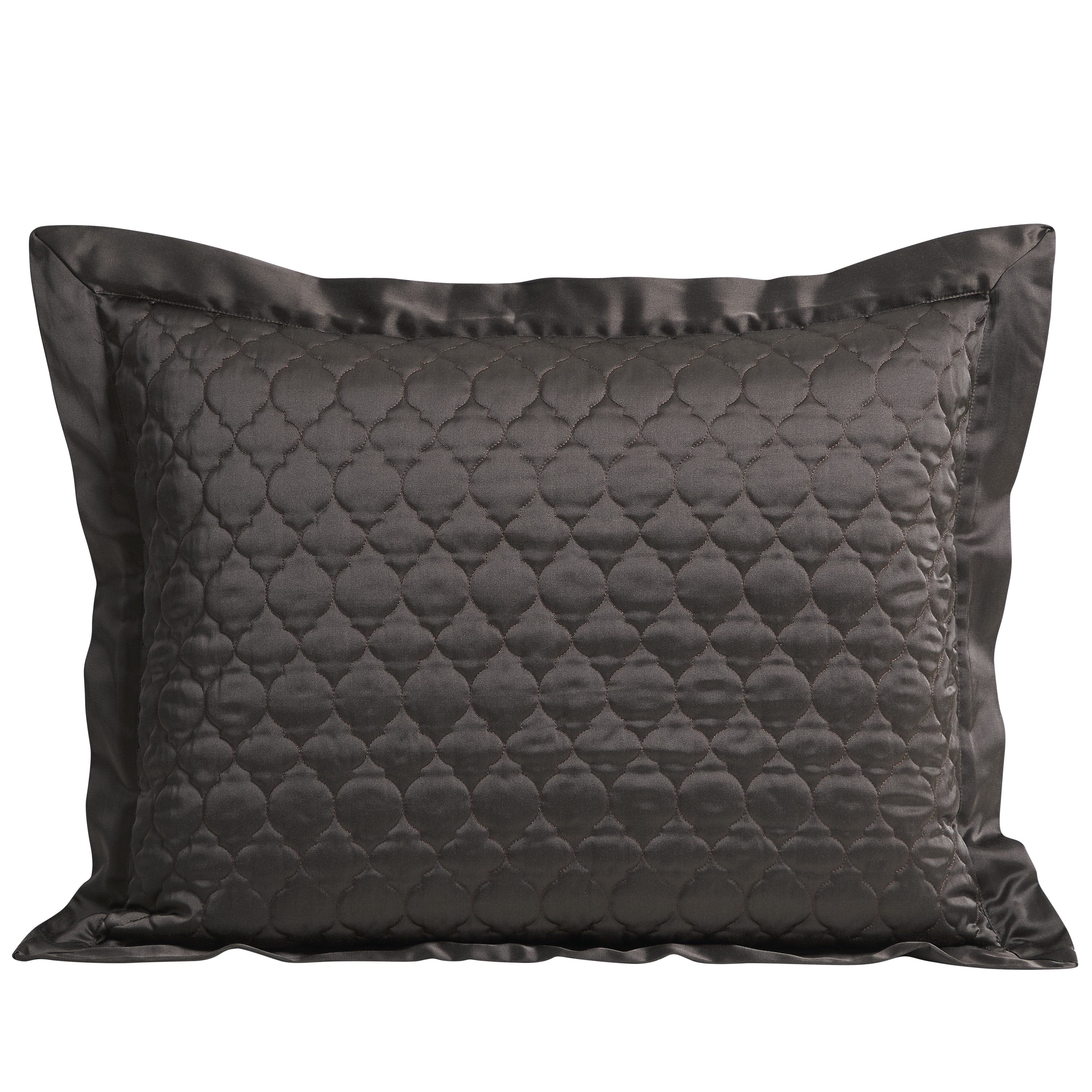 High Shine Satin Quatrefoil Quilt Pillow Sham Set