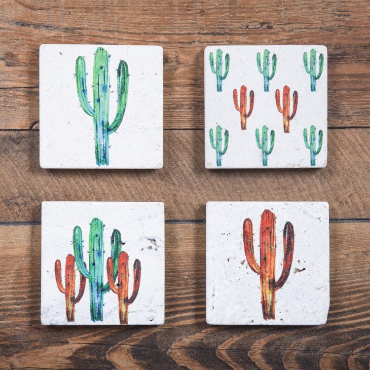 Cactus 8PC Coffee Mug and Coaster Set