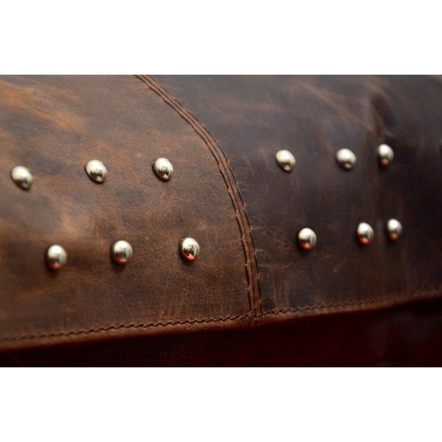 Aztec Genuine Leather & Hide Throw Pillow