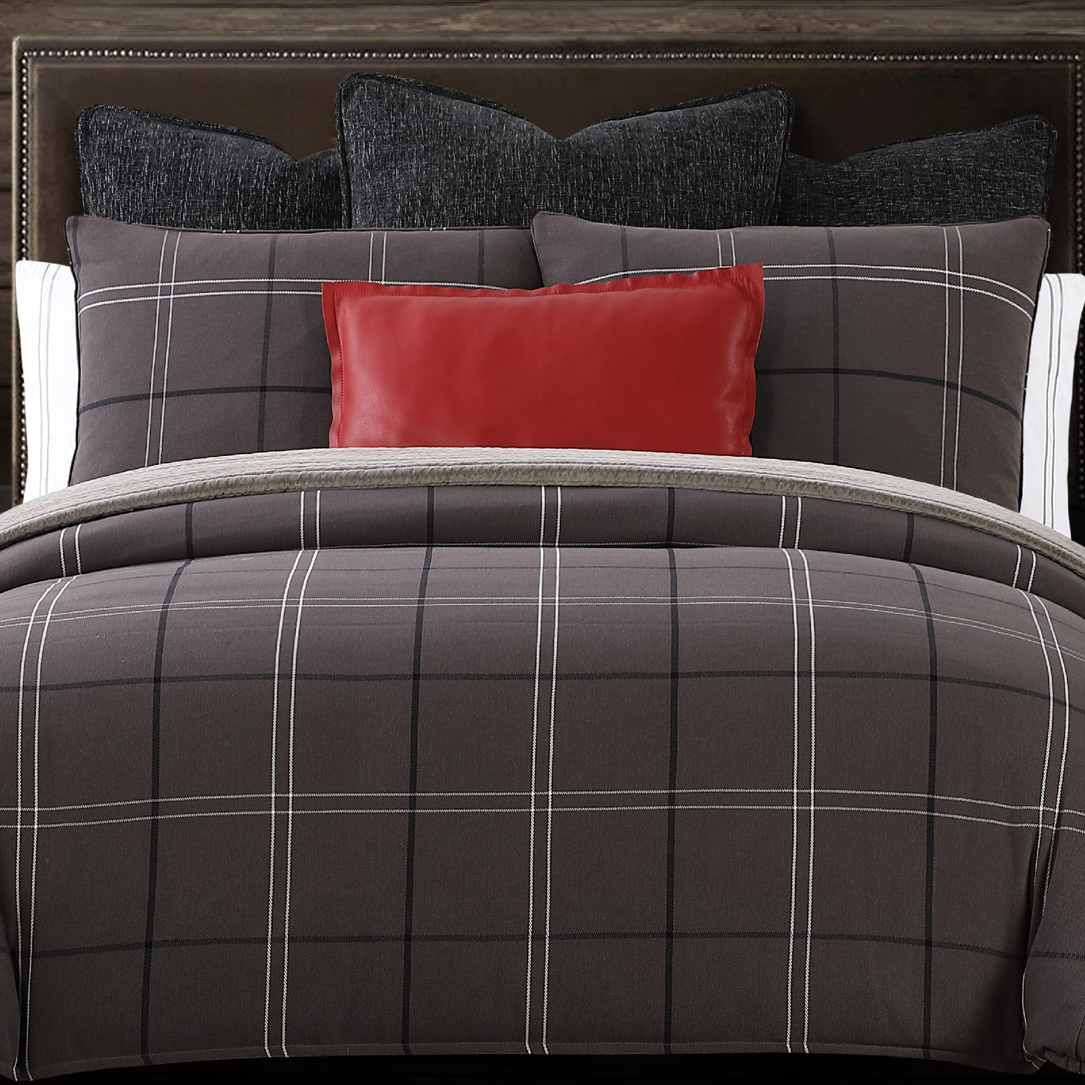 Red Leather Pillow