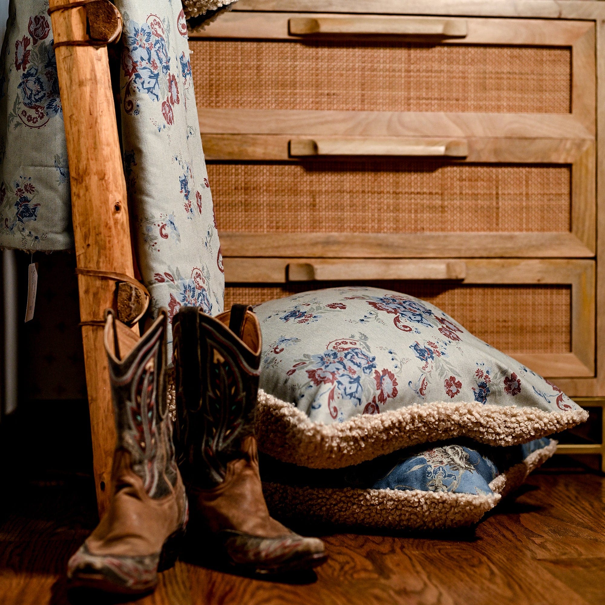 Lee Western Washed Denim Teddy-Backed Throw
