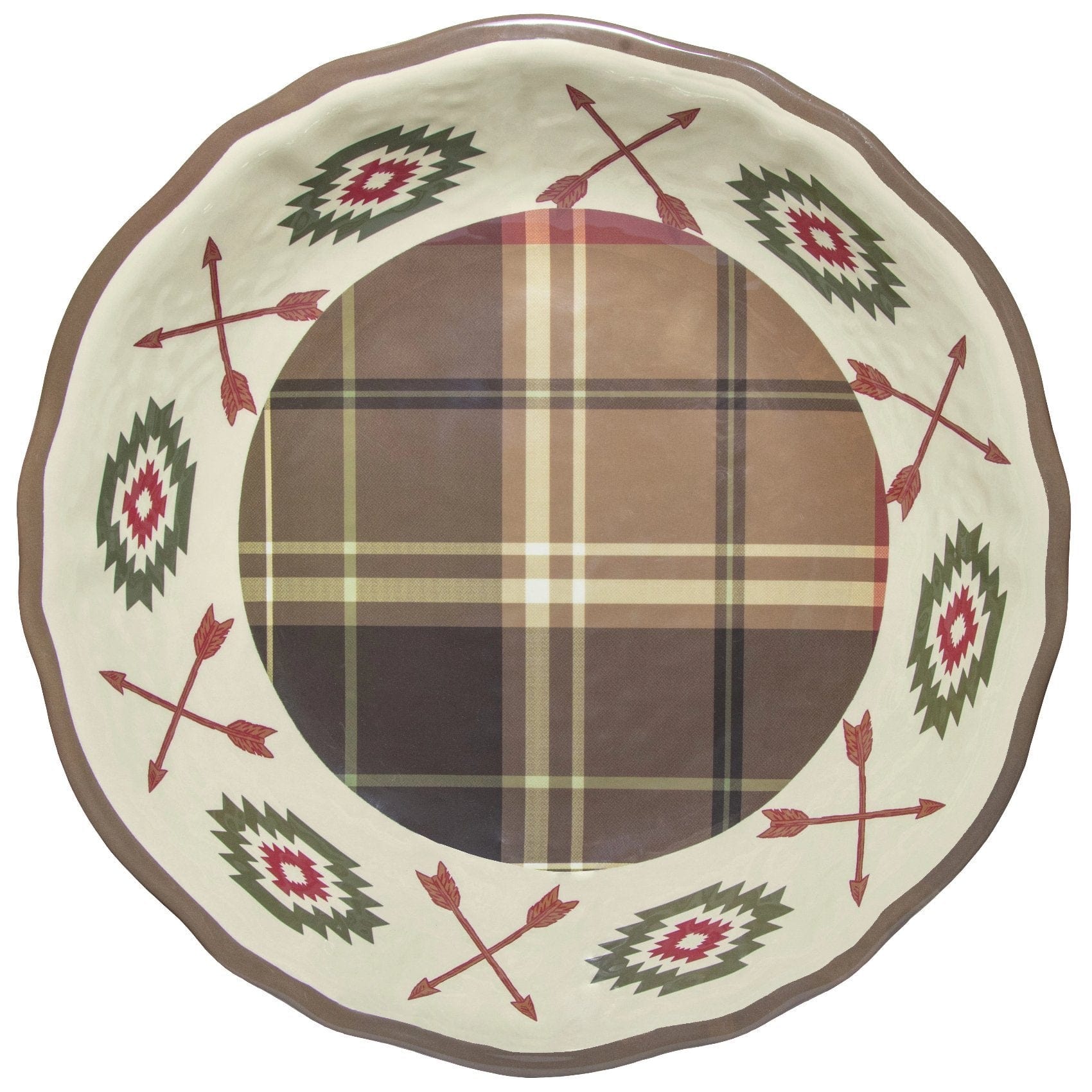 Aztec Bear 14PC Melamine Dinnerware Set