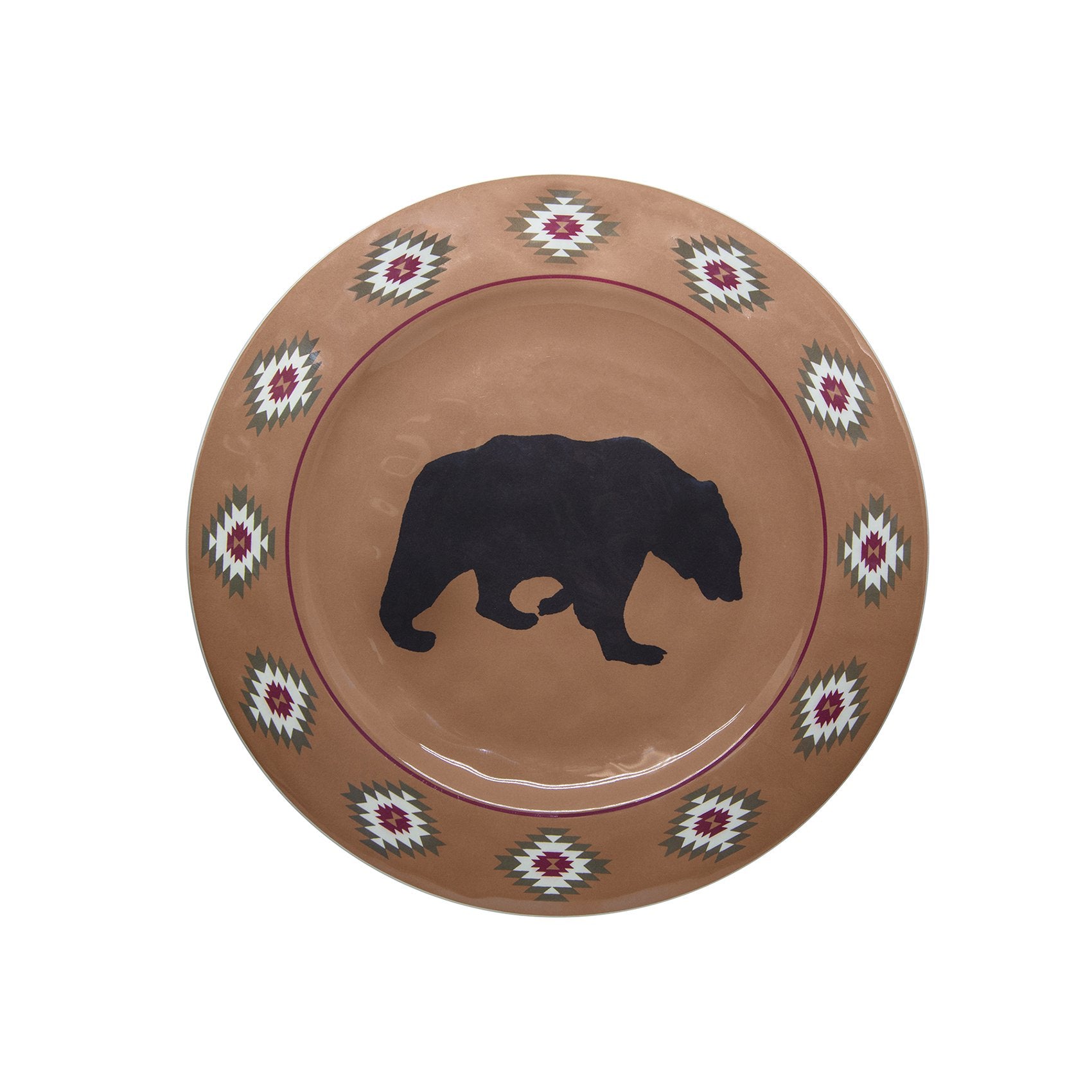 Aztec Bear 14PC Melamine Dinnerware Set