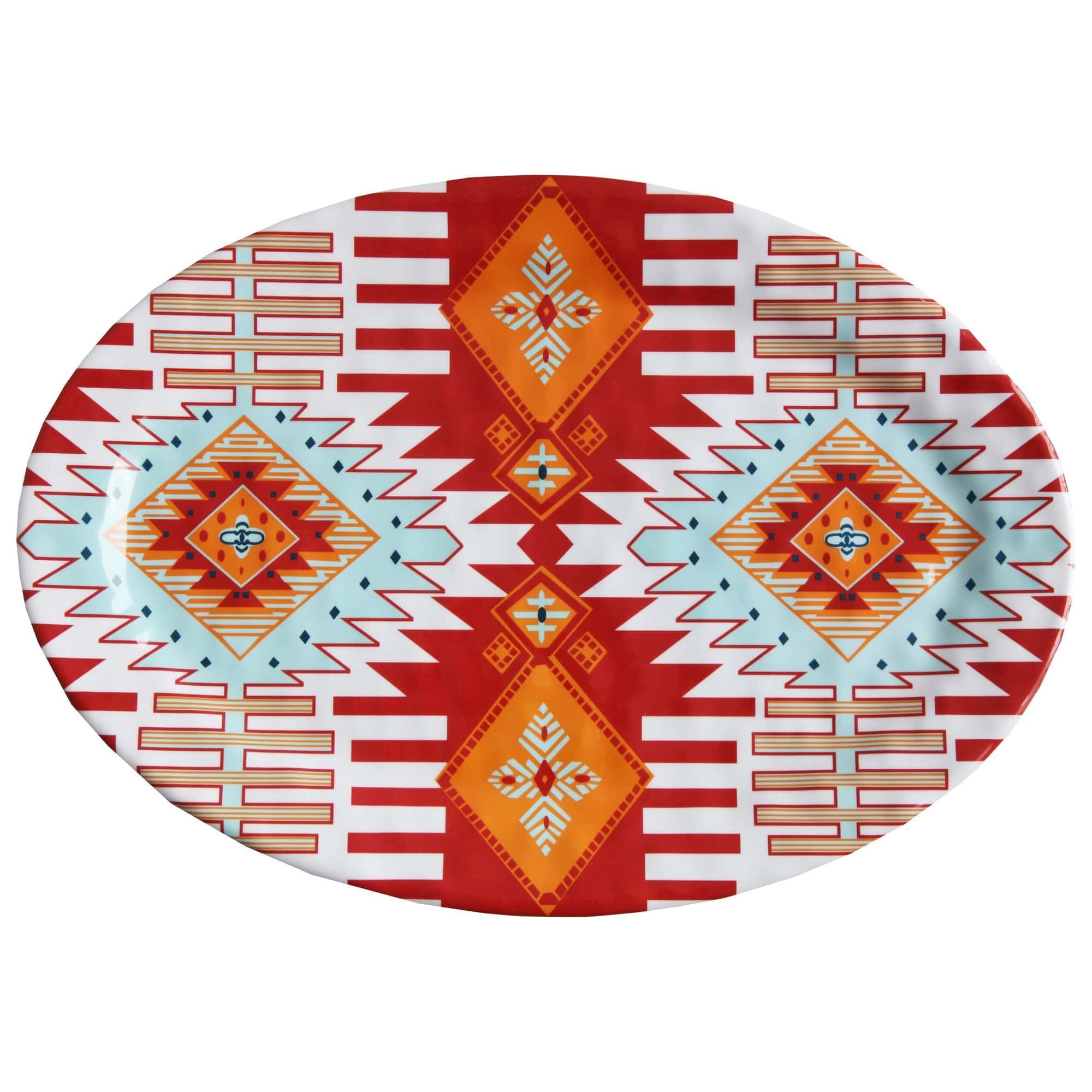 Southwest Motif 14PC Melamine Dinnerware Set